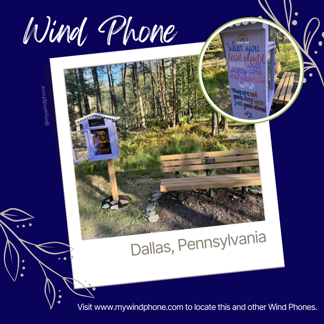 Have a seat and make the call at this beautiful Wind Phone in Dallas, Pennsylvania. @mywindphone
#mywindphone #windphone #windphonenearme #windphonelocations #dallaspa