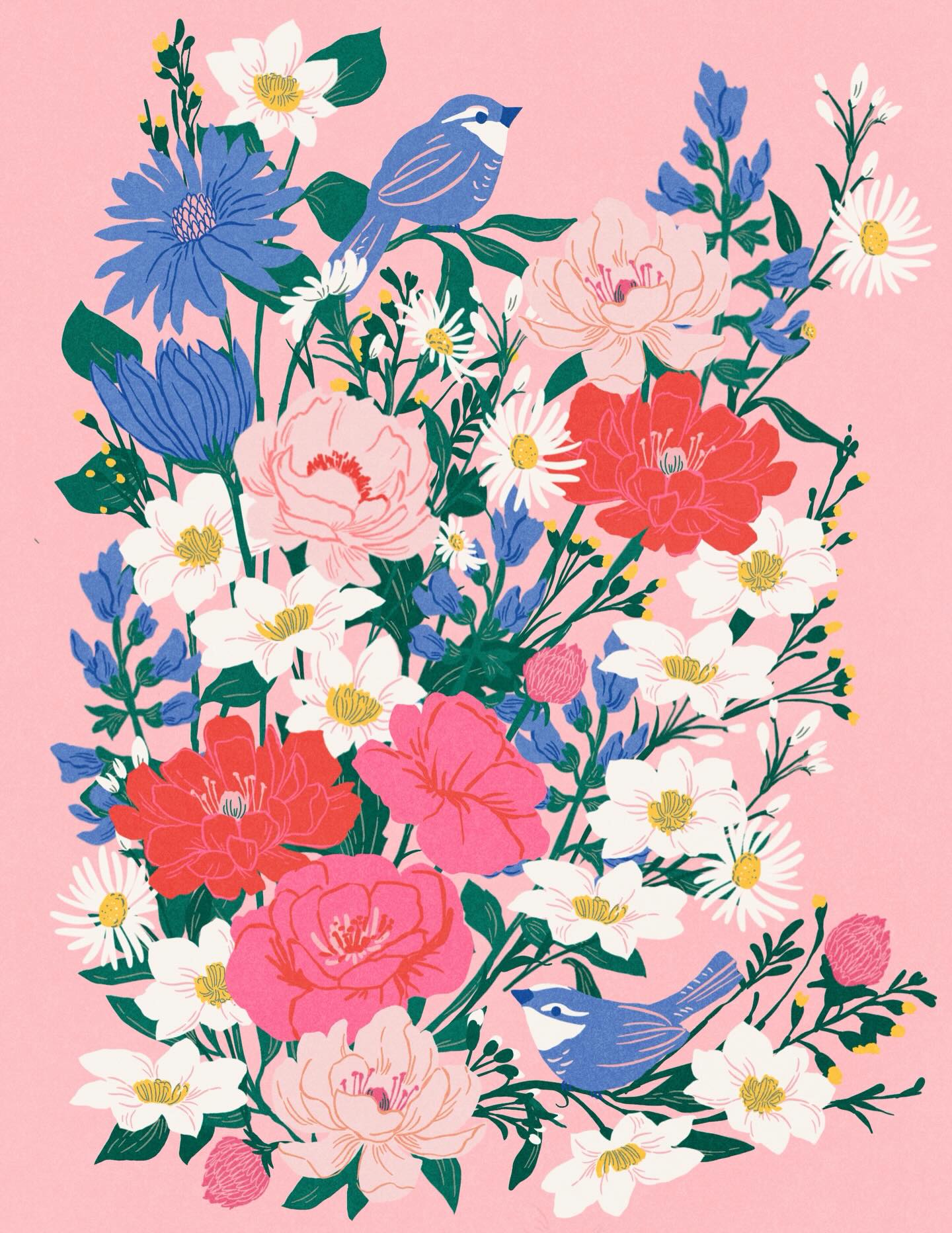 Sending out spring vibes for the weekend.
#theydrawandgarden #bouquet #gardenlove #patterndesign #floraldesign
repeat patterns - floral illustration - illustration - vintage - procreate - art licensing - wallpaper patterns - greeting cards - wildflowers - bird art - book illustration