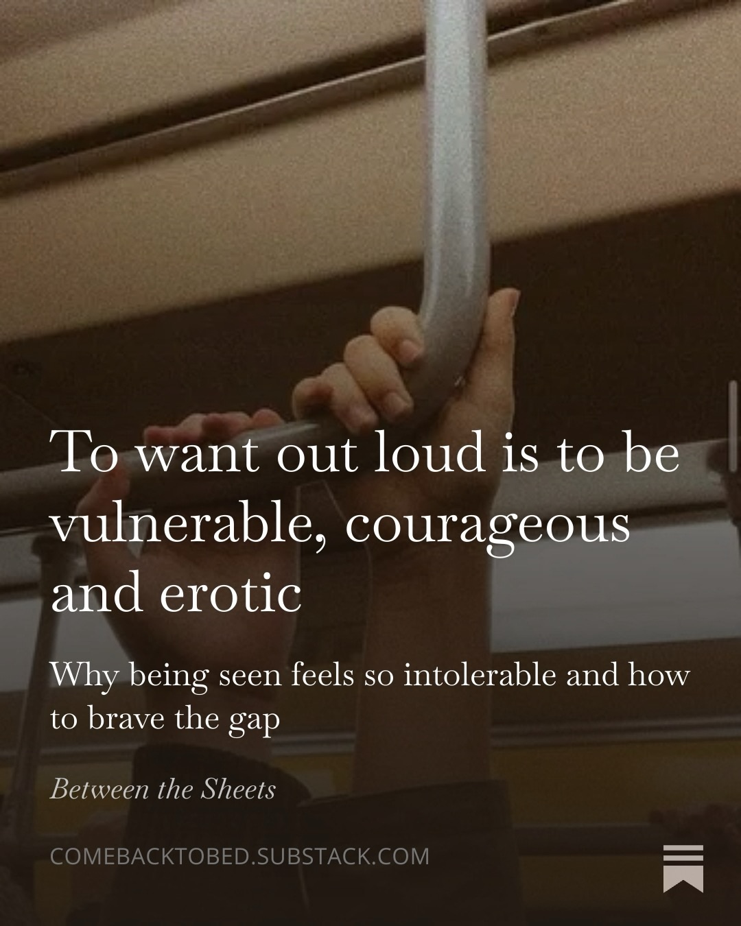 I’ve been thinking a lot about asking for what you want and what happens to ourselves and our relationships when we override and suppress our desires 🫀 Full piece over at Substack xx