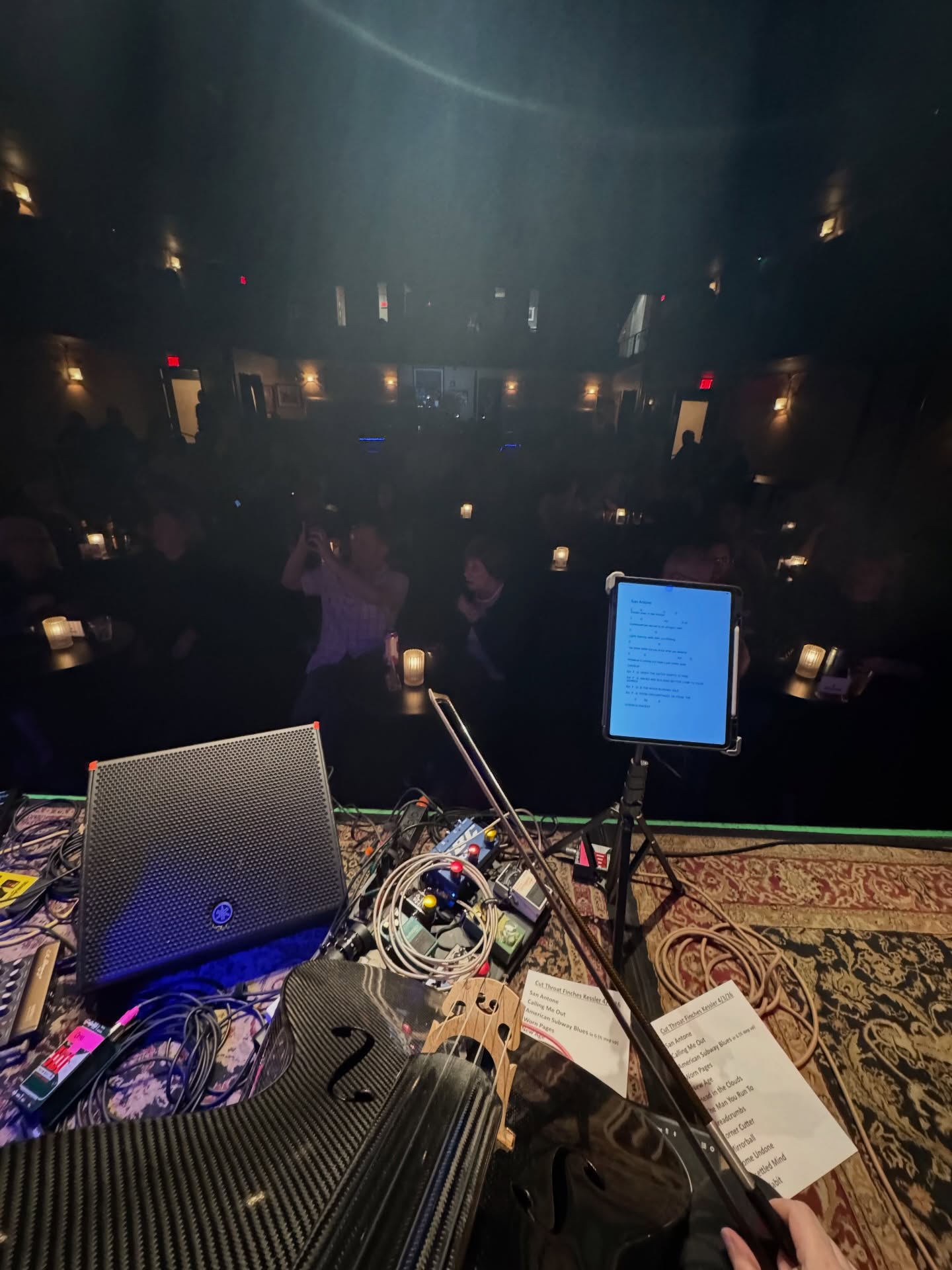 Great night opening for @alejandro_escovedo with the @cut_throat_finches at the @kesslertheater. Great venue, great crowd. Thanks, Dallas! #cello #cellist #dallasmusic #fortworthmusic