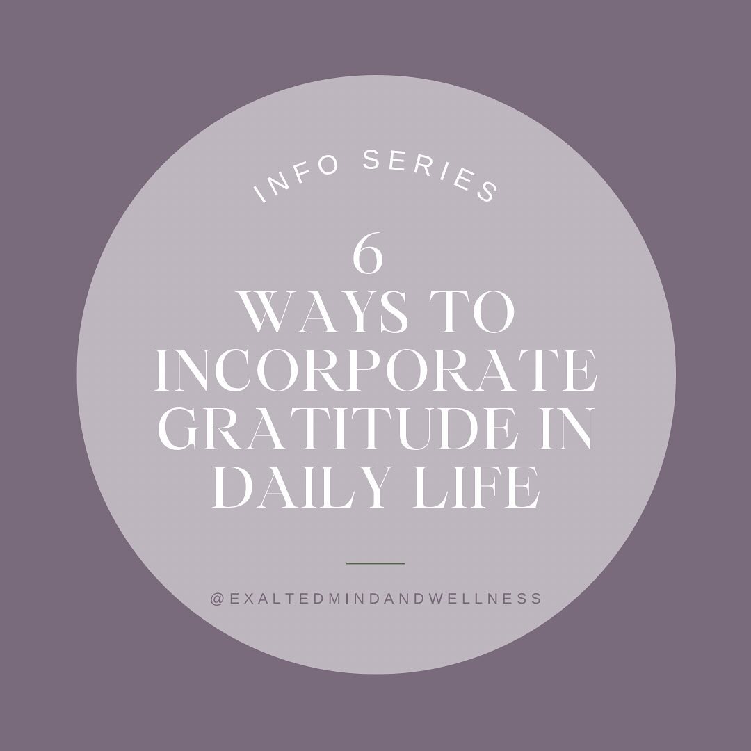 Gratitude is a powerful emotion that can significantly impact our mental well-being. 🧠 🌱
From keeping a gratitude journal to expressing appreciation, little acts of love and kindness goes a very long way.
#SwipeRight to find out ways you can incorporate gratitude every day to cultivate a mindset of thankfulness, enrich your life and nurture your mental well-being.
#exaltedmindandwellness #gratitudeattitude #mentalhealth #spreadlove #spreadthelove💜