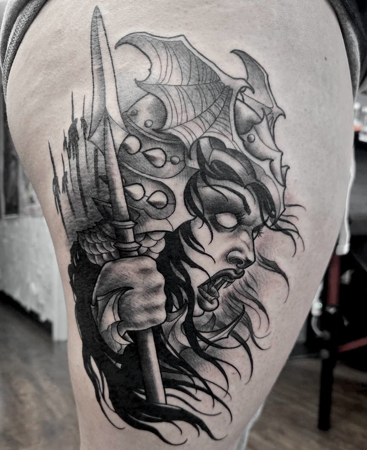 Vampy warrior gal by @heathen_tattooer
He still has a handful of openings left in January and is booking into February/March, send him a DM to get on his books!
#vampire #vamp #vampiretattoo #warrior #warriortattoo #valkyrie #valkyrietattoo #tattoos #darkart #darkartist #darkartists #blackwork #seattle #everett #lynnwood #snohomosh #marysville #pnw #cascades #metal #metalhead #pnwmetal #pantheraink #cascadia #northcascades #seattleartist #pnwartist #darkwolftattoo #pnwtattoo