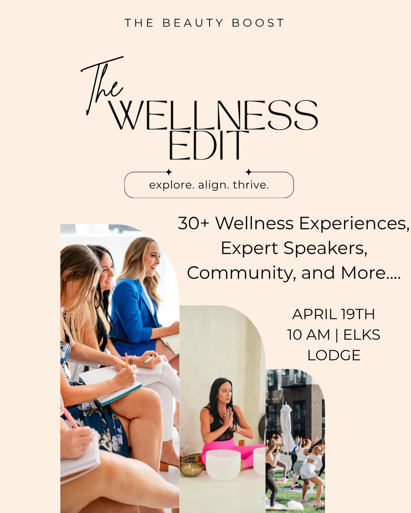 We’re excited to be part of The Wellness Edit ✨
Join us on April 19 at 10am at the Elks Lodge for a morning centered around all things wellness—featuring local businesses offering services, experiences, and products to help you feel your best.
Come hang with us, explore, and support some amazing local vendors 🤝
Tickets are on sale now:
www.thebeautyboost.net/flagstaff
#repsfitnessandnutrition #personaltrainer #flagstaffaz #flagstaffwellness #beautyboost