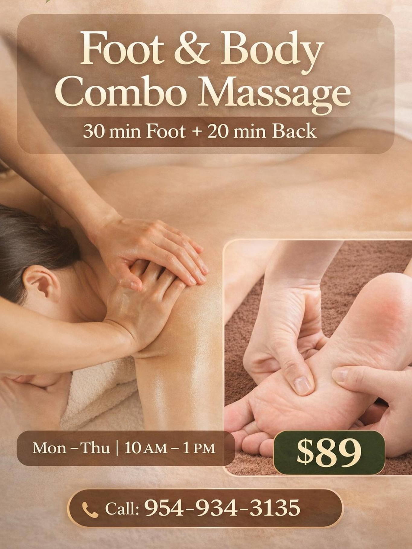 Monday - Thursday only!
Text 954.934.3135 to book 😌
•
•
•
•
#coralsprings #massagetherapylife #coralspringsmassage #southfloridamassage