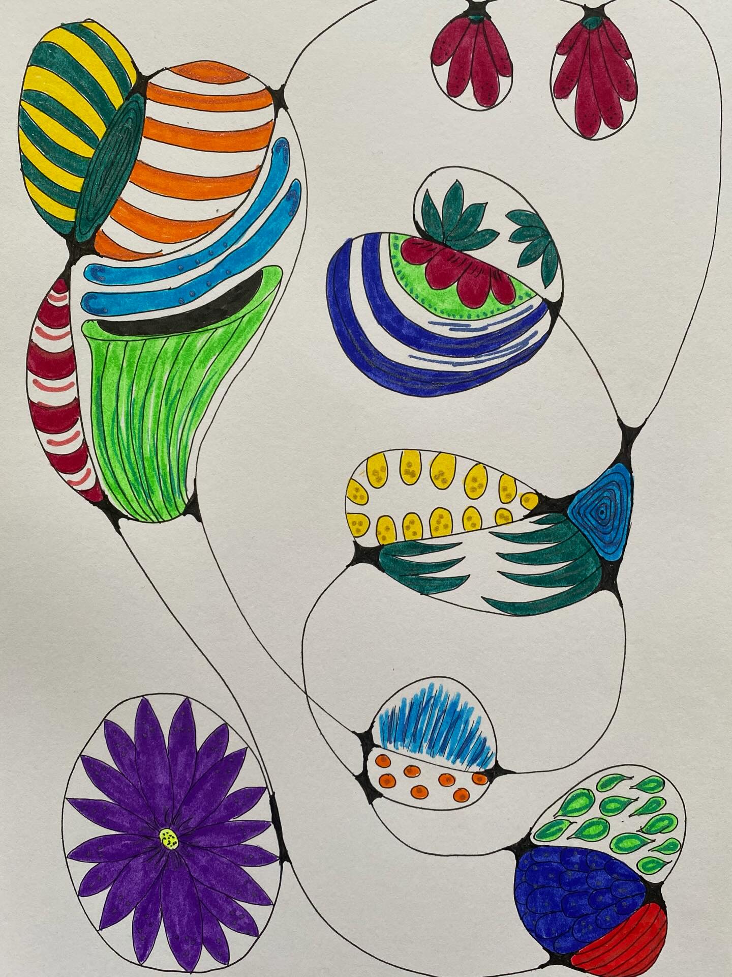 Last weekend I hit a bit of a low and couldn’t quite shake it off. My whole body was asking for a pause from the usual routines and work. I didn’t have much energy for anything… except something creative.
So I picked up my pens, let go of expectations, and just allowed the process to unfold. What came out was this Zentangle/Neurographic blend — completely unplanned, just me following the moment.
I reached for orange and yellow to lift my mood, and as I sank into the lines and colours, something shifted. By the time I finished, I felt lighter, calmer, and so much more myself again.
Sometimes a little creativity is exactly the reset we need.
#MindfulArt #Mentalhealth #CreativeReset #Colourtherapy #ArtForCalm