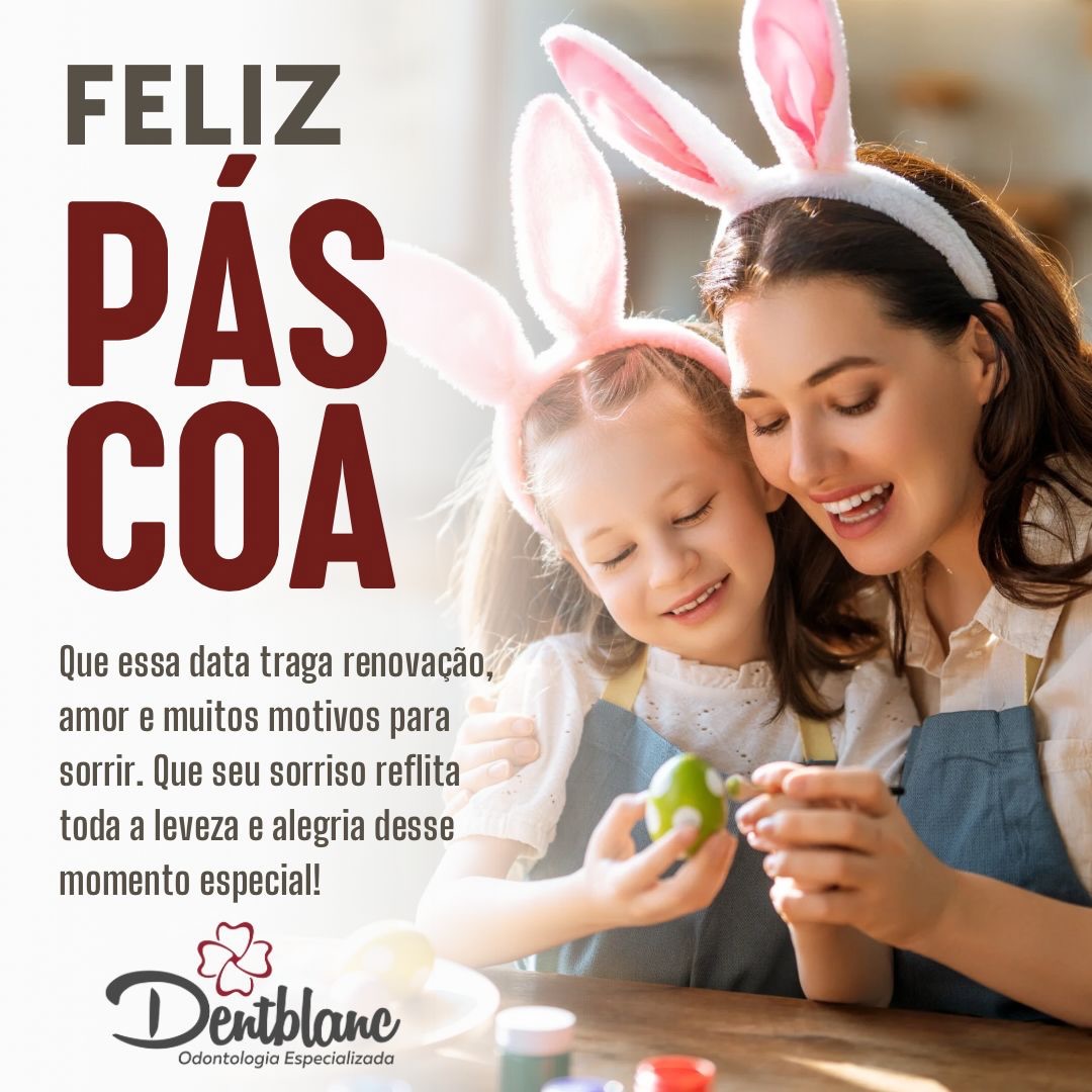 Páscoa é tempo de renovar, sorrir e espalhar coisas boas 🐰✨
E por aqui, a gente continua cuidando do que há de mais bonito: o seu sorriso! 😁💙
Feliz Páscoa! Que não faltem motivos pra sorrir hoje e sempre 🤍