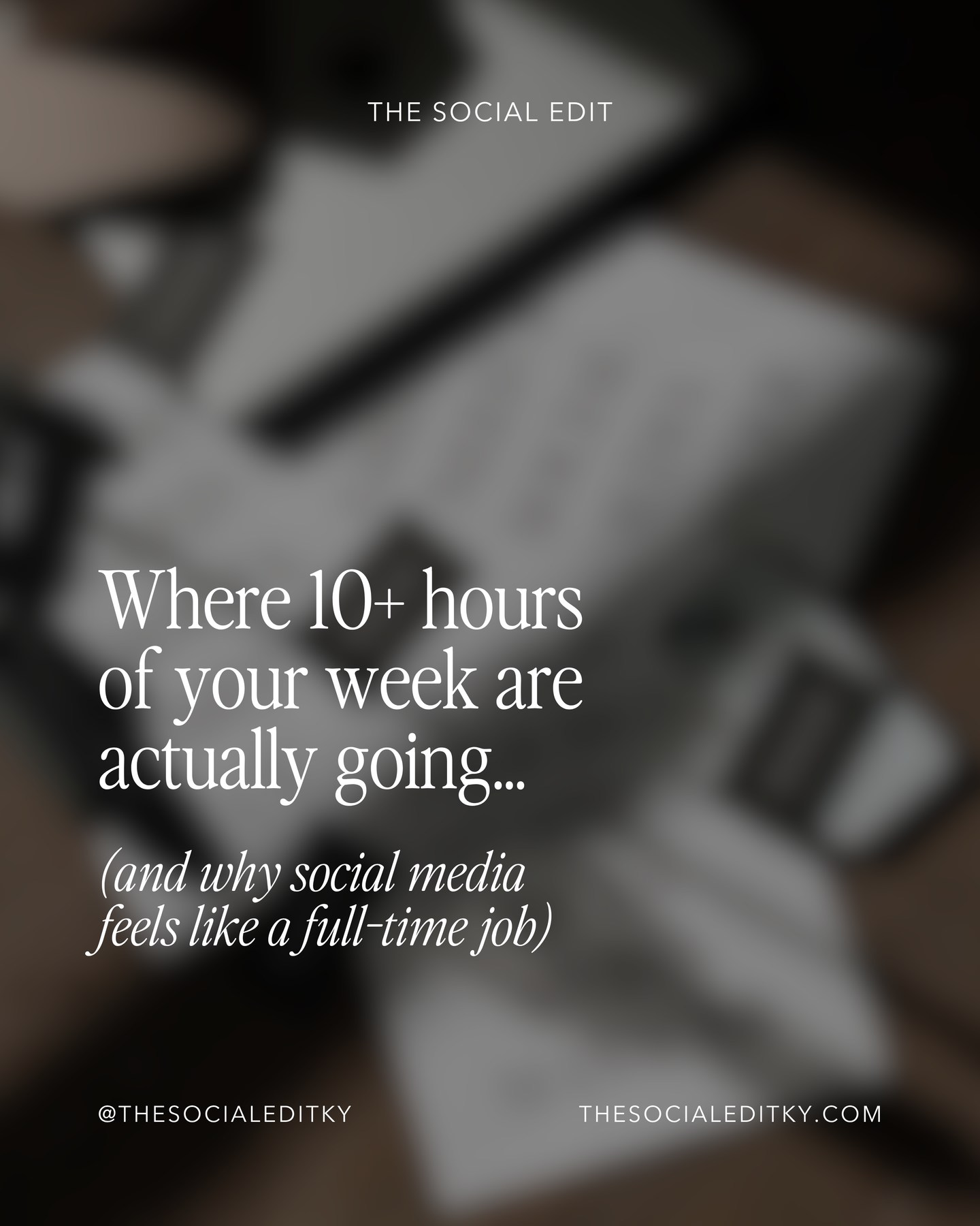 As a small business owner, you might have realized by now that social media is a lot more than just posting and logging off.
What looks like a quick post on Instagram is actually: planning, filming, editing, writing, engaging, analyzing, keeping up with trends... get the picture?
Week after week.
It's no surprise that for most business owners, it turns into 10+ hours of their week without realizing it.
That's time pulled away from your clients, your growth, your actual business, and your life outside of it.
The worst part? We all know social media is the FIRST thing to fall off the to-do list when life gets busy (guilty as charged!)
That's exactly why we do what we do.
At The Social Edit, we step in as a parter to your business. Not just to "post for you," but to bring structure, strategy, and consistency to your online presence so you don't have to carry it alone.
– What if the only time you had to spend on social media each month was one hour?
You review. You approve.
We handle everything else.
We're currently booking for Q2 and have limited spots available. If you've been feeling stretched too thin or overwhelmed trying to keep up with it all, this is your sign 🤍