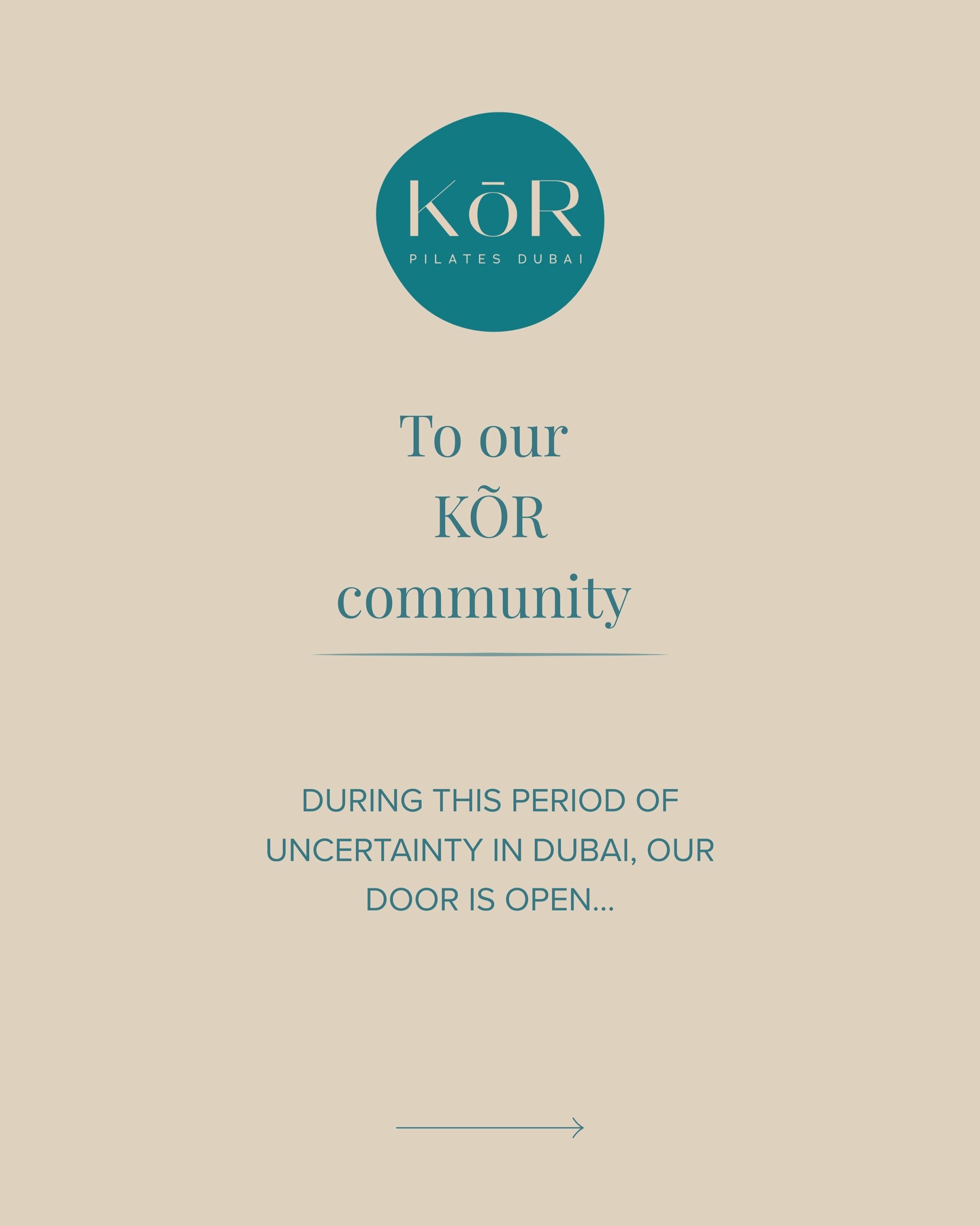 In times that feel a little uncertain, having a space to come back to matters more than ever.
We want to remind you that KÕR is here for you — to move, to reset, to breathe, and to switch off from the outside world, even if just for an hour.
We know Dubai has felt a little off lately, and it’s made us even more grateful for our community. Seeing familiar faces, sharing the space, and keeping a sense of routine has meant everything to us.
Whenever you feel ready, we can’t wait to welcome you into the studio ✨