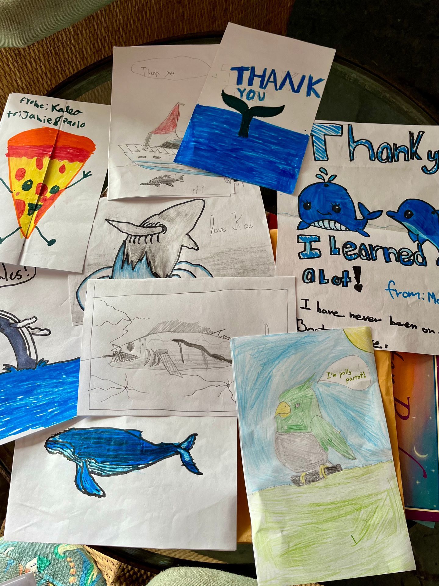 We recently received these thoughtful thank you cards from our adventure with @hawaiiprep, mahalo! It was such a joy having you all out on the water, and we’re already looking forward to the next sail together. 🌊