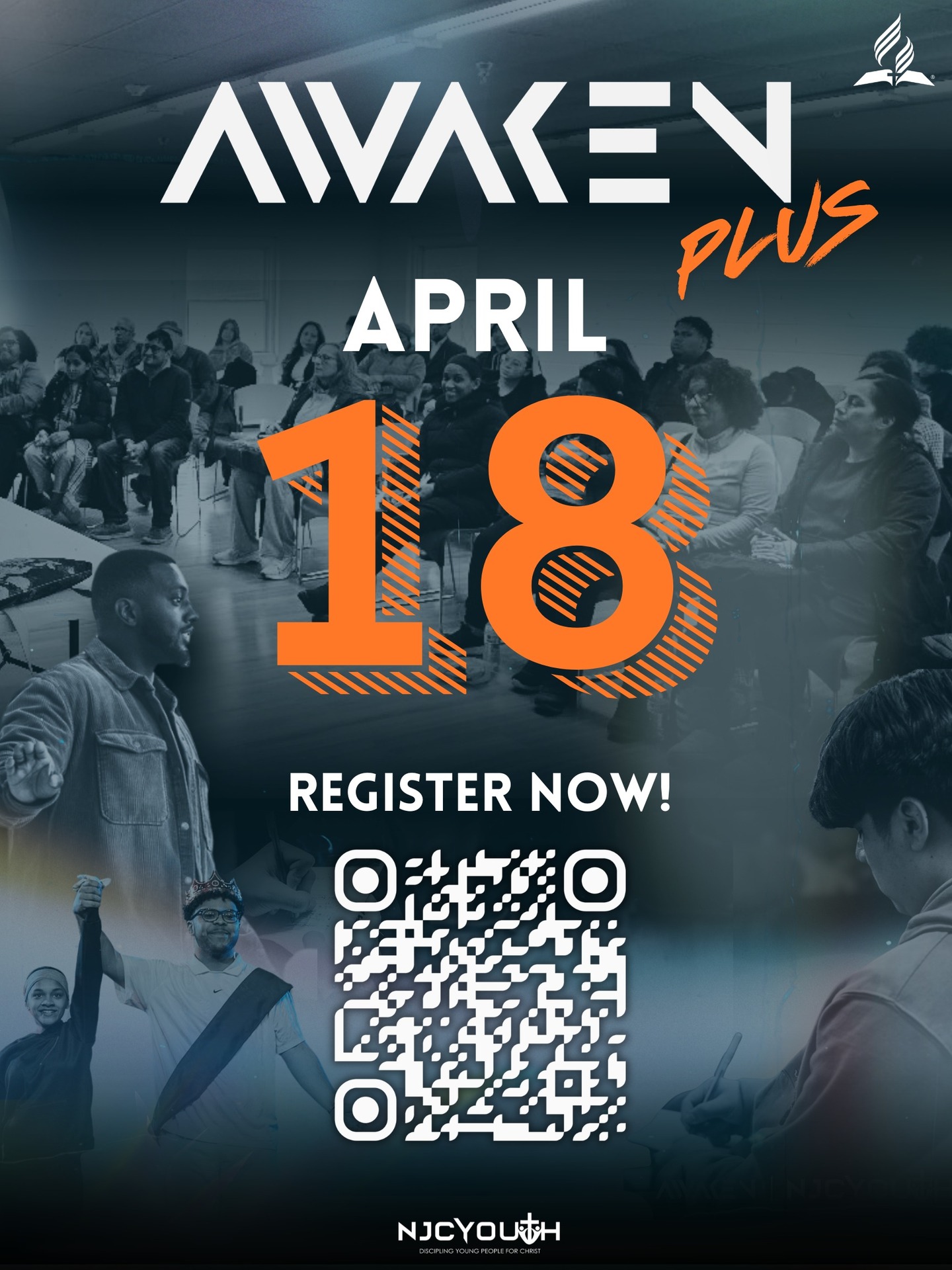 The movement continues with AWAKEN PLUS! 🔥
If you felt the fire at the main convention, you cannot miss this next step. On April 18, we are gathering once again to go deeper, dream bigger, and continue our journey of discipling young people for Christ. ⚡
This isn't just another meeting—it’s an activation. Whether you're a leader, a student, or a volunteer, it’s time to level up!
📍 Date: April 18
📲 Don’t wait! Scan the QR code in the flyer or click the link in our bio to register now.
Secure your spot today and be part of what God is doing in New Jersey! 🙌 https://njcsda.regfox.com/2026-awaken
#NJCYouth #AwakenPlus #DisciplingYoungPeople #NJC #YouthLeadership #AdventistYouth #Awaken2026