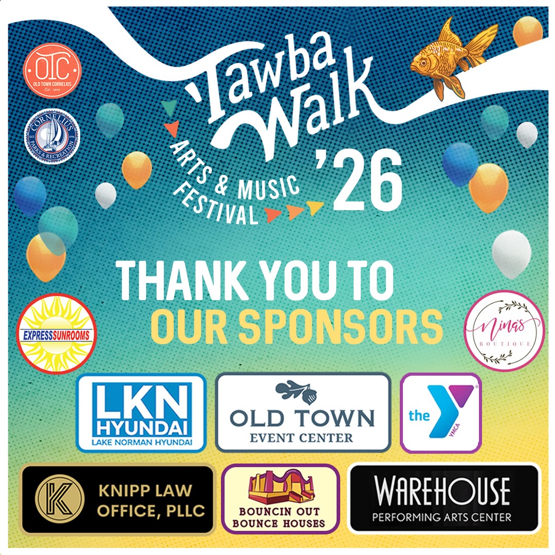 💛 THANK YOU, SPONSORS! 💛
Tawba Walk is what it is because of these incredible local businesses 👏
Not just logos, real support that helps us go bigger, better, and bring this day to life in Old Town Cornelius.
Because of you, our community gets to come together and enjoy:
🎶 Live music on TWO stages
🎨 125+ local artists & makers
🍔 Food trucks + sweet treats
🍻 Local craft brews
🎈 Two kid zones full of fun
✨ & so much more
This is what makes Old Town special, people showing up for each other, creating space to connect, celebrate, and make memories.
When you see these sponsors, show them some love 🤝💛
From all of us at Old Town Cornelius, thank you for being a friend. ✨
#TawbaWalk #OldTownCornelius #OTC