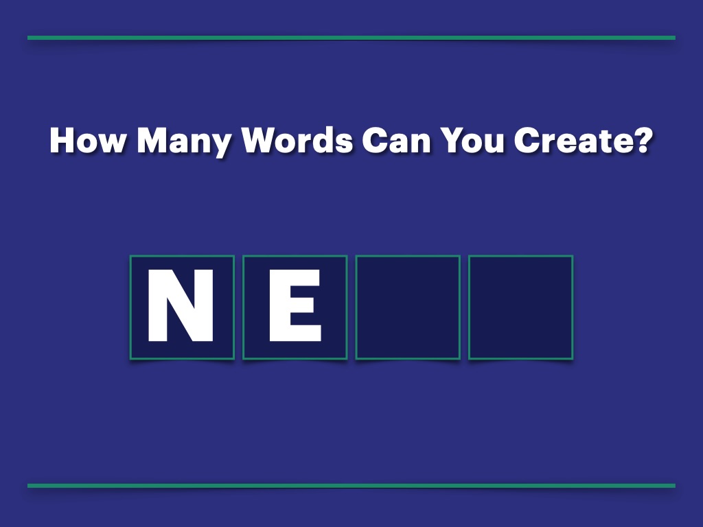 Quick English warmup! How many four letter words can you make start with “NE”?
#ingleinglesparaadultos #inglesemcasaermediateenglish #beginnerenglish #teacherfollowteachers