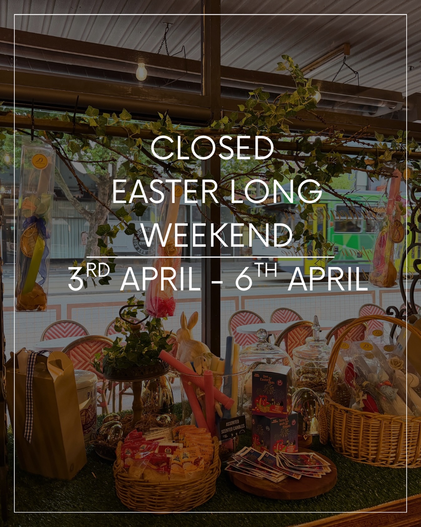 Taking a little pause this Easter long weekend 🤍
Laikon will be closed Friday 3rd through to Monday 6th
We’ll be back on Tuesday 7th, ready to welcome you in
Wishing our community a warm and happy Easter break 🤍
#laikondeli #bridgeroadrichmond #melbourneeats #supportlocalmelbourne #easterweekend