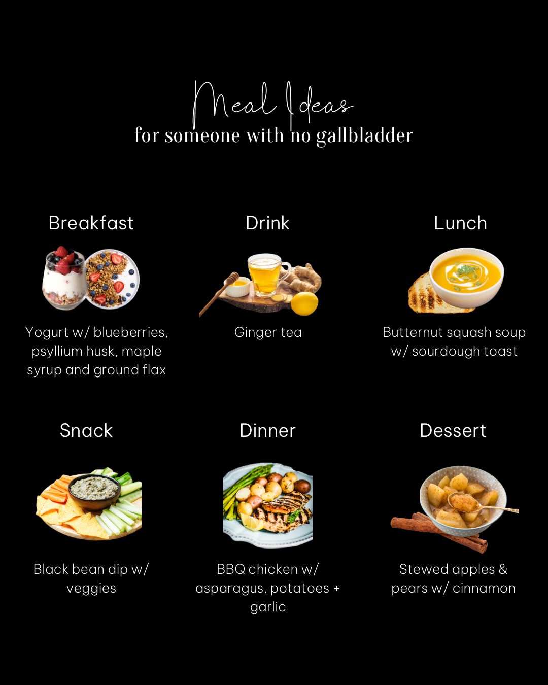5 easy meal ideas that are actually gallbladder-friendly (and won’t leave you regretting dinner later). 🙌
Need more guidance on what to eat after gallbladder removal?
Comment GUIDE for my free Gallbladder Gone Guide with 3 diet, 3 lifestyle, and 3 supplement recommendations to make life easier after surgery.
#gallbladderremoval #bloatingrelief #gallbladder