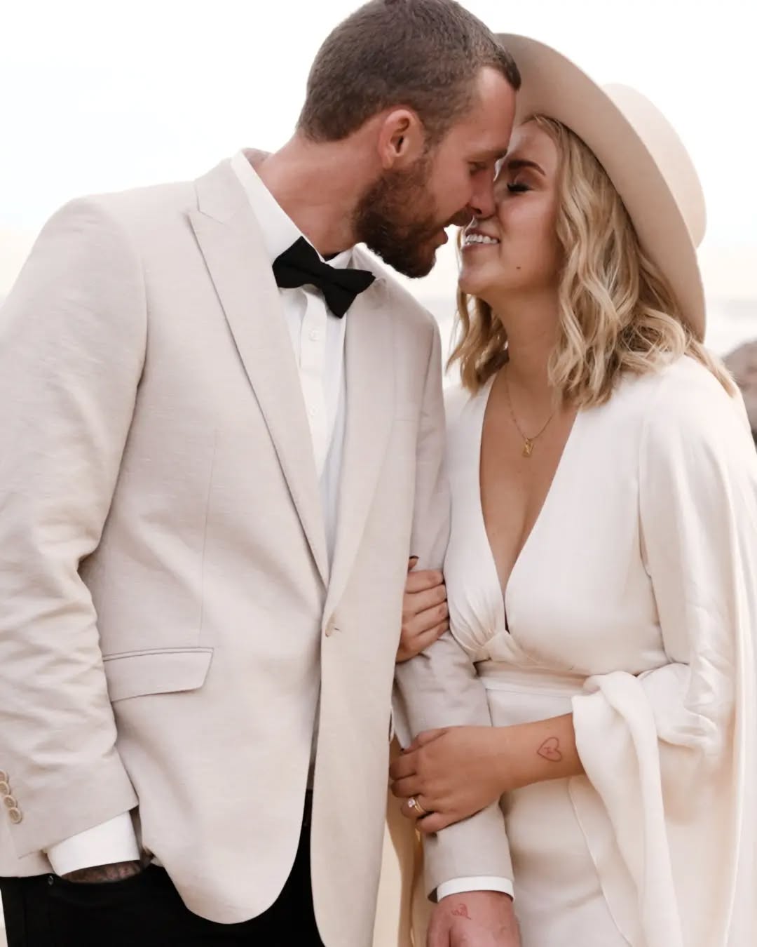 Can you spot Christie and Hayden's fresh tattoos they got the night before their wedding? 👀