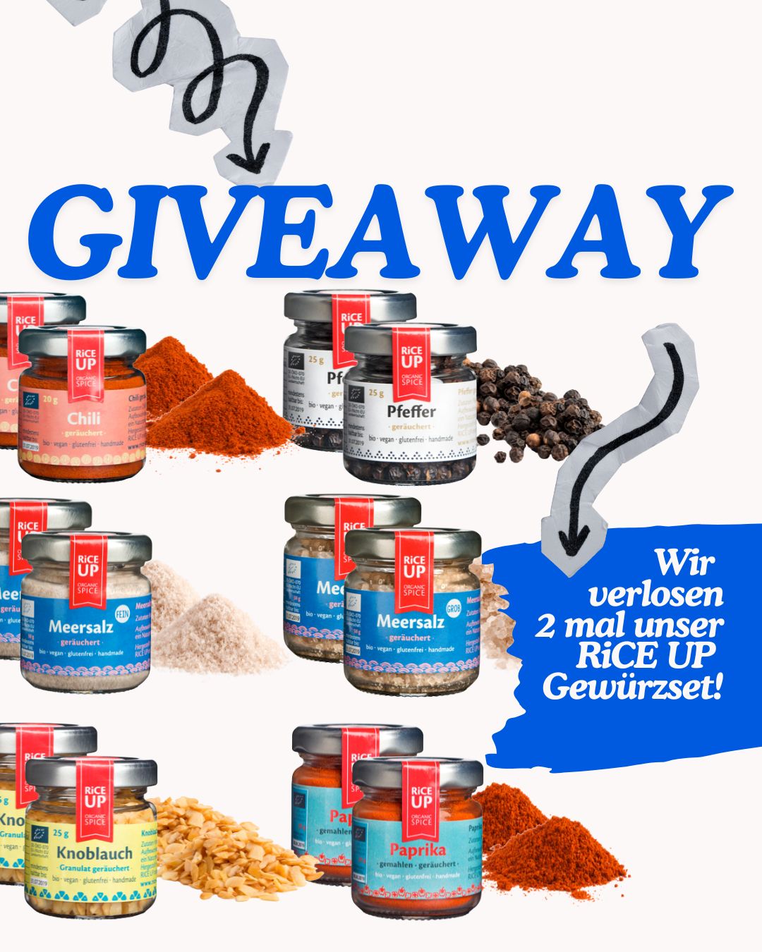 GEWINNSPIEL 🔥🌶️
Wir verlosen 2x unser 6-teiliges Gewürzset.
Mit dabei:
geräuchertes Meersalz grob & fein,
geräucherter Pfeffer,
geräucherter Chili,
geräucherte Paprika
und geräucherter Knoblauch.
Also alles, was deine Küche ein bisschen rauchiger, würziger und aufregender macht.
Ob Reisgerichte, Bowls, Suppen, Salate oder Grillgut — diese Gewürze sorgen für mehr Tiefe, mehr Aroma und richtig guten Geschmack.
Warum wir das Set lieben?
✨ hochwertige Gewürze
✨ schonend geräuchert
✨ vielseitig einsetzbar
✨ vegan
✨ auch perfekt zum Verschenken
So nimmst du teil:
Folge uns
Like diesen Post
Kommentiere, auf welches Gericht du die Gewürze als Erstes geben würdest
Für ein Extralos: Teile den Post in deiner Story und markiere uns 👀
Viel Glück!
Teilnahmeschluss: 15. April 2026
Die Gewinner werden per DM benachrichtigt.
#riceup #gewinnspiel #gewürzset #gewürze #veganfood