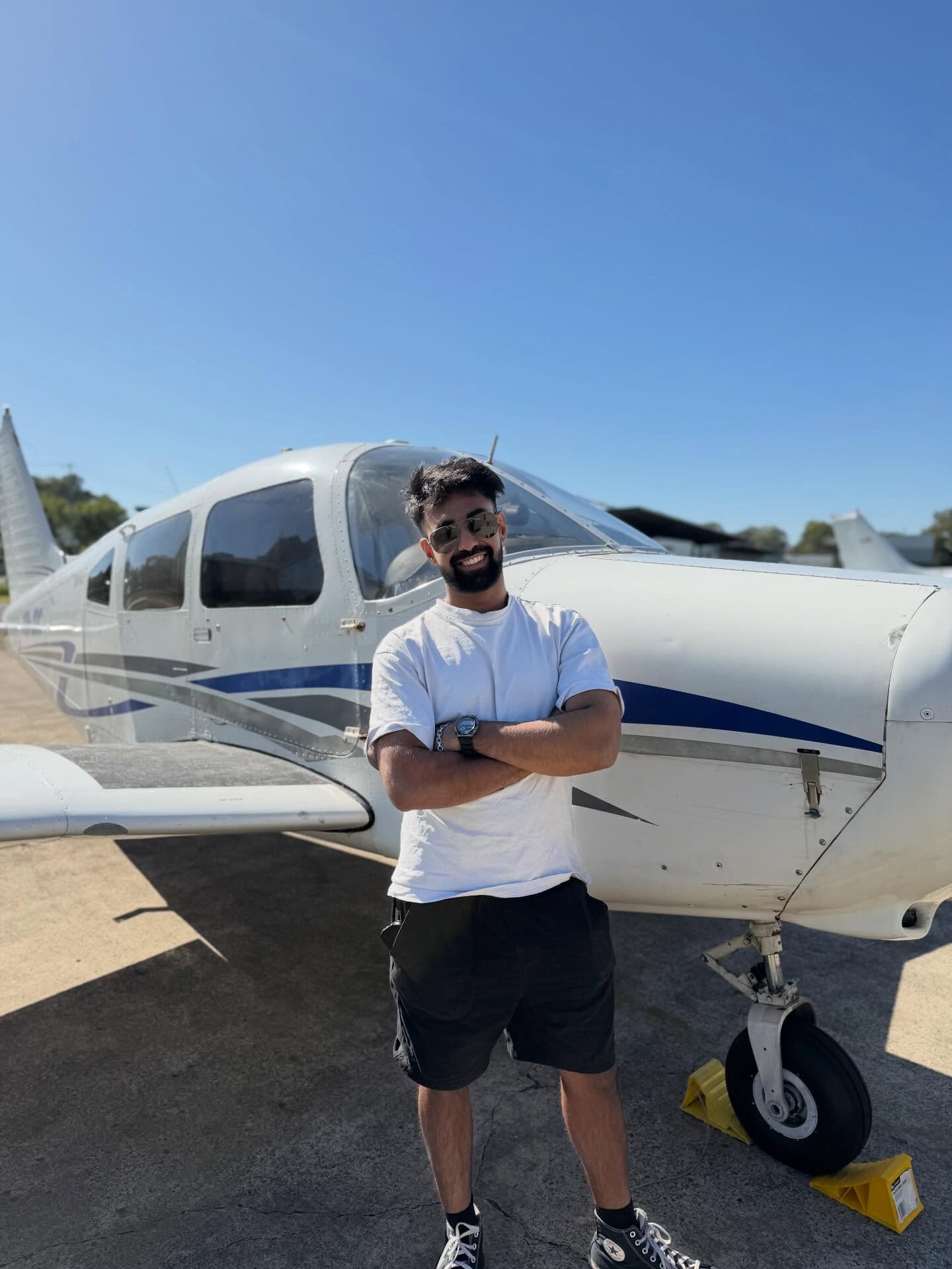 Well done to Visharl on completing his First Solo last weekend!
Visharl has been working hard with Instructor Clarissa and flew brilliantly during his solo check with Kate, having perfect weather for such a memorable flight.
We look forward to seeing him progress through the rest of his RPL🙌
#firstsolo #studentsolo #studentpilot #flighttraining #sydneyflighttraining