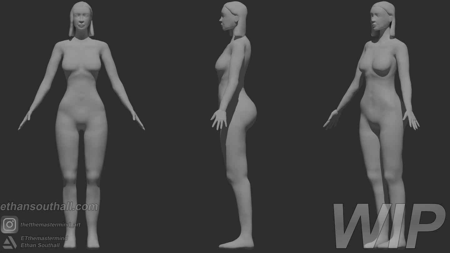 Haven’t done an update on my Hannah Toomes character since I finished the model sheet a longggg time ago so I reckon its time for one. It’s not perfect, but I think it’s a better than my previous 2 attempts at character modelling, which I’m really happy with. I’ve still got a long ways to go but hopefully it’ll all go smoothly! So far, the model has been entirely made in Zbrush, with the rendering for these WIP images done in Blender. Before this project, I really wasn’t that confident in Zbrush but I feel like im really getting to grips with it and I’m excited to do a lot more with it. Huge thanks to @tomudaleart for his help with Zbrush and other feedback in general.
#3dart #3dartist #characterdesign #characterart #blender #blender3d #zbrush