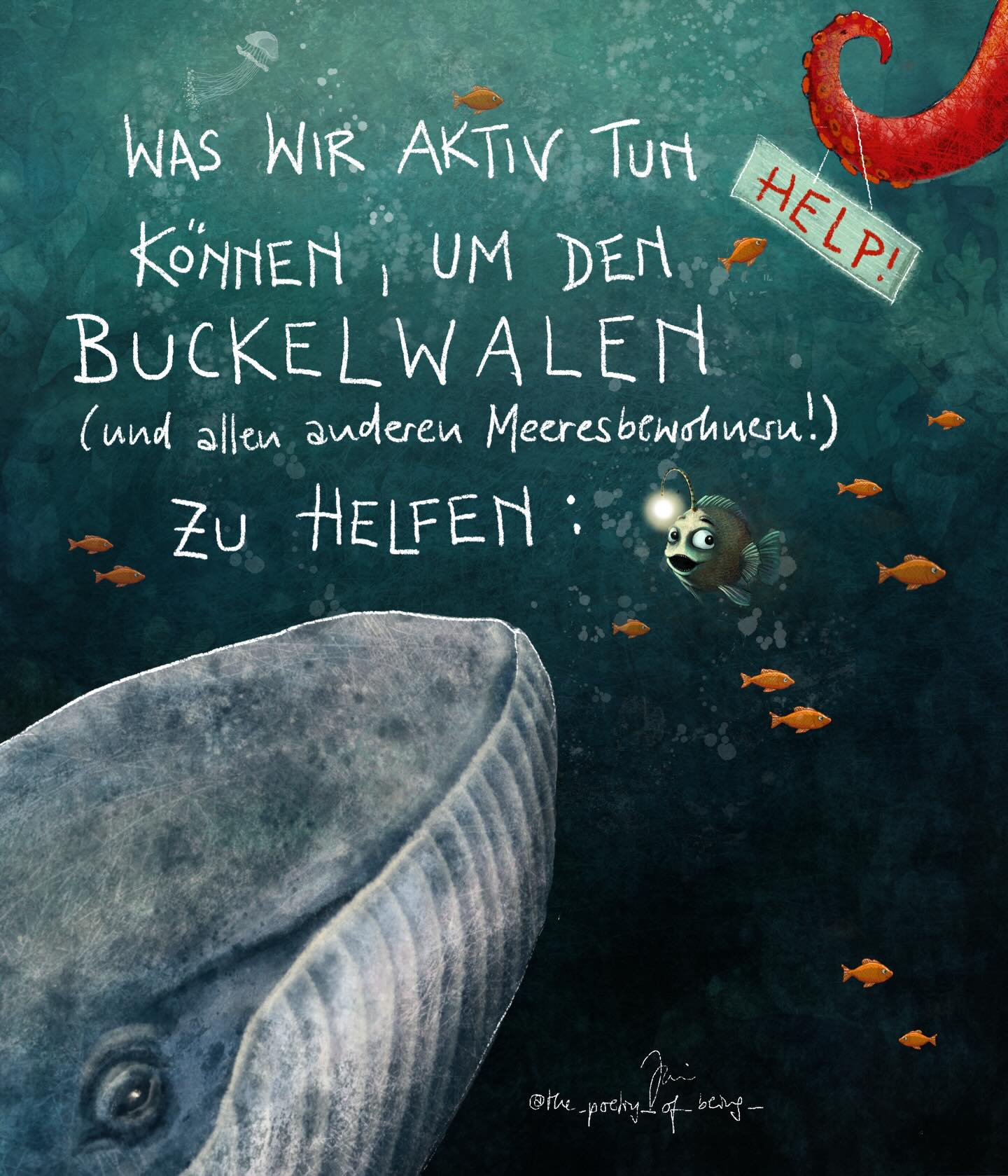 10 Ideas for helping Humback Whales and the whole sea: If you’d like to see this post in English as well, please let me know in the comments and I’ll post it for you🐋🙏🏼🌟
#aufgebenistkeineoption #buckelwal #ostsee