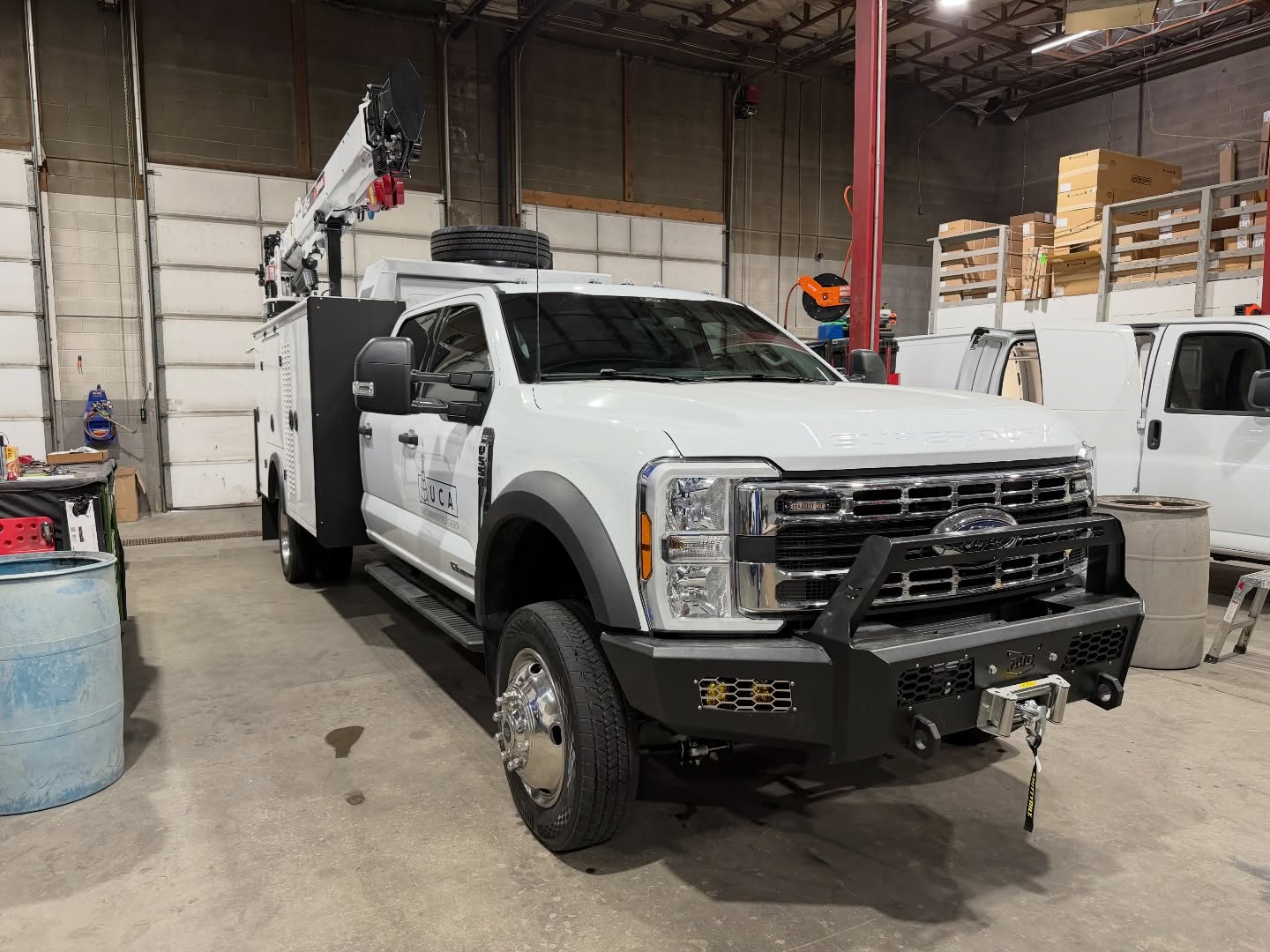 Check out one of our recent Crane Body builds!
Featuring:
11’ Series Milron Aluminum Crane Body
•PS Crane Prep
•Hydraulic Outrigger Package
•Work Bumper
•Master Locks
•Interior Work Lighting Kit
•D3 and P3 Pull Out Work Shelf’s
•Sliding Roof w/ Full Height Barn Doors
Venturo Crane
•7,800lb capacity
•EZ-Stow Handle
•Boom Tip Work Light
•25 gal Hydraulic Reservoir
VMAC 6-IN-1
•Multifunction 6-in-1 Power system
•Kubota with 45 CFM Compressor
A Few Extras:
•Tint
•Additional Lighting and Strobes
•Flog Front Bumper
•SmittyBilt 17.5k Wireless Winch
•Bedliner
•And More
Crane bodies can be tailored to your company’s needs.
Contact us today for a quote!
#crane #cranebodytruck #truck #trucks #upfitness