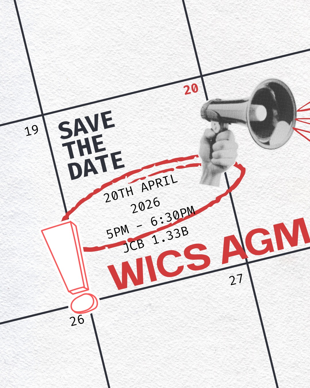 Listen up everybody, its time for the WICS AGM!
Looking forward to the next academic year, some of our committee are moving on and we need new WICS members to join the team!
We have lots of roles open for applications, which you can read about here! We would love to have you as part of our community, so use the LINK IN BIO to apply!
If you have any questions about the roles or the event feel free to reach out to current committee members 🫶🏼
Good luck!