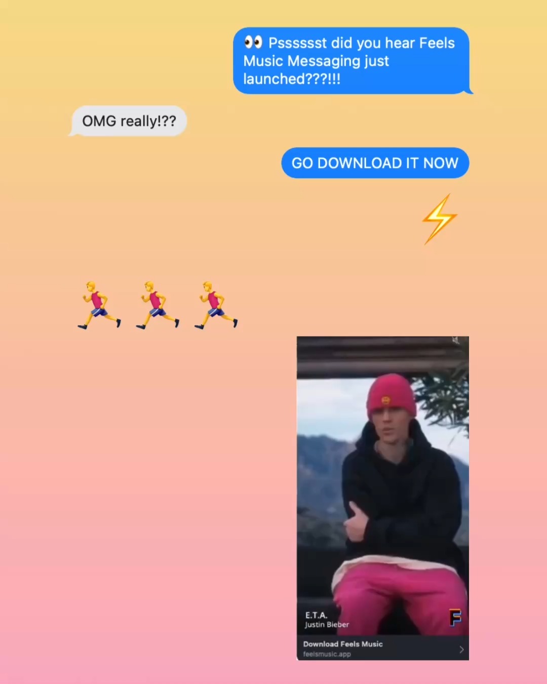 It’s here 🎶 Feels Music Messaging is official LIVE!
Turn every message into a moment – send lyrics, clips, and songs that say exactly what you mean. With official licensing from all three major labels, you can browse "Feels" from artists like Bad Bunny, Doja Cat, Sabrina Carpenter, Chappell Roan, Halsey, LISA, Post Malone, and many more.
Download "Feels Music Messaging" free in the App Store and Google Play.
@feelsmusicapp
#badbunny #sabrinacarpenter #chappellroan #brunomars #justinbieber #feelsmusicmessaging