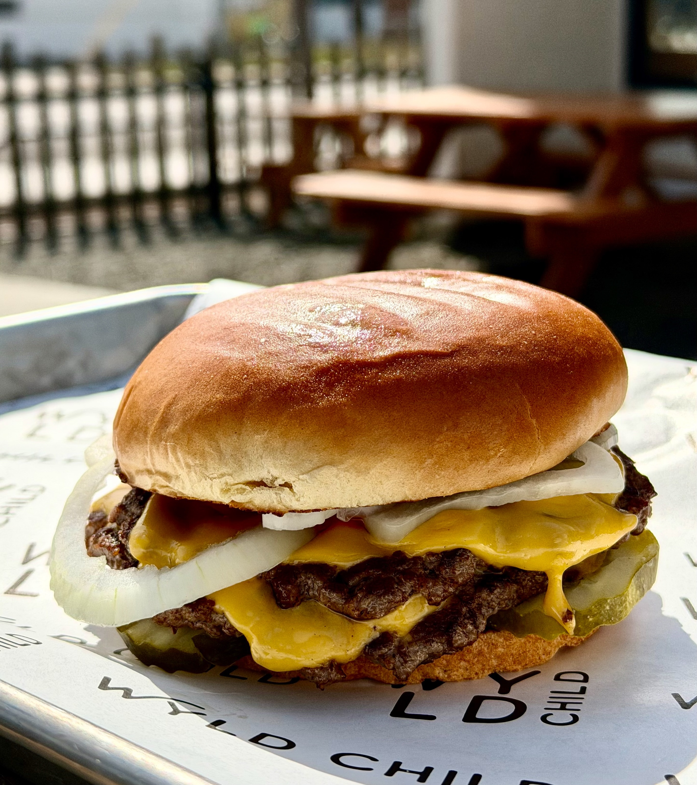 New Classic Burger launches today!
Snake River Farms Wagyu beef blend, american cheese, ketchup, mustard, pickle and onion.