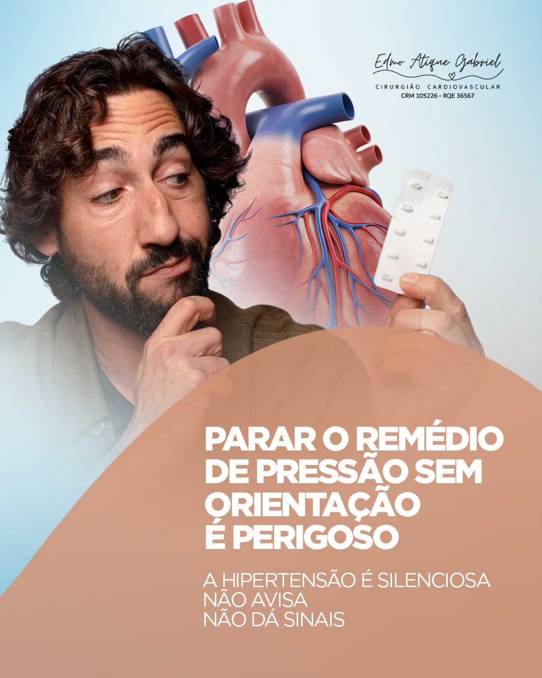 Muita gente comete um erro grave: suspender o remédio da pressão ao se sentir “bem”.
O problema é que a hipertensão não costuma dar sintomas, e, mesmo assim, continua causando danos ao corpo.
Ela está entre as principais causas de infarto, AVC, insuficiência cardíaca e insuficiência renal. Quando o tratamento é interrompido sem orientação médica, o risco aumenta de forma significativa.
Controle da pressão não é opção, é proteção.
Nunca interrompa a medicação sem conversar com seu médico. Informação também salva vidas.
#Hipertensão #PressãoAlta #CoraçãoEmRisco #Prevenção #SaúdeCardiovascular #Infarto #AVC #CuidadoComOCoração #MedicaçãoÉCoisaSéria