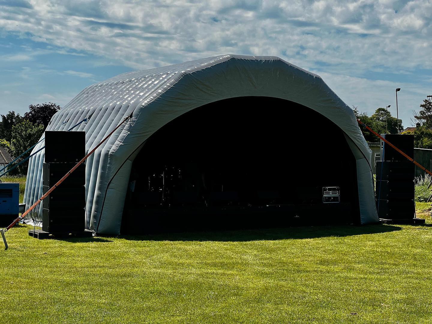 We supplied Eastleigh Music Festival our 7m x 7m inflatable stage cover and deck for their event this weekend… Pop down and enjoy some live music! 🎤 #stage #stagehire #eventprofs #music #performance #summer #jubilee #event