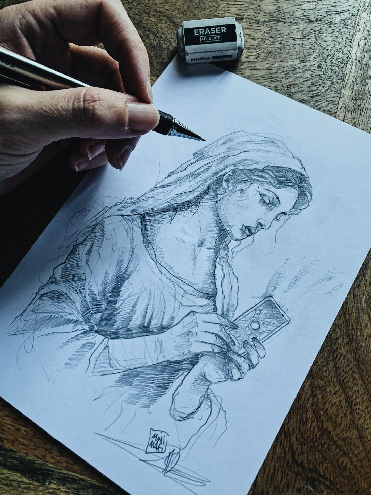 Je ne sais pas qui aura ce croquis chez lui avec son pack maitre tarot ou coffret, mais j’espère qu’il/elle sera content 🫶👑 #tarot #illustration #croquis