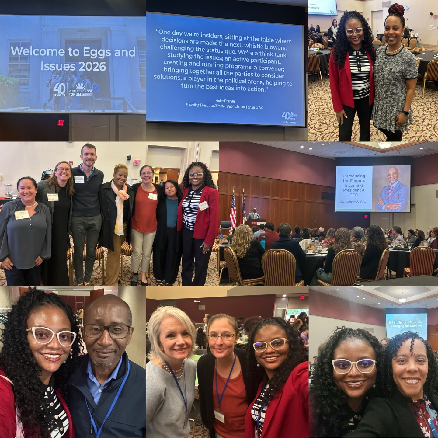 What an energizing day! 💫
Started the day discussing #EducationPolicy priorities at the #EggsAndIssues Conference 🍳
Ended the day deepening my understanding of the #CommunitySchools Implementation Model at the 2nd Annual Southeast Regional Coalition for University-Assisted Community Schools Symposium 🔎
I appreciate days like this full of discussion, learning, connection, and forward momentum! Onward ✈️
#DrCallie #DayInTheLifeOfAResearcher
