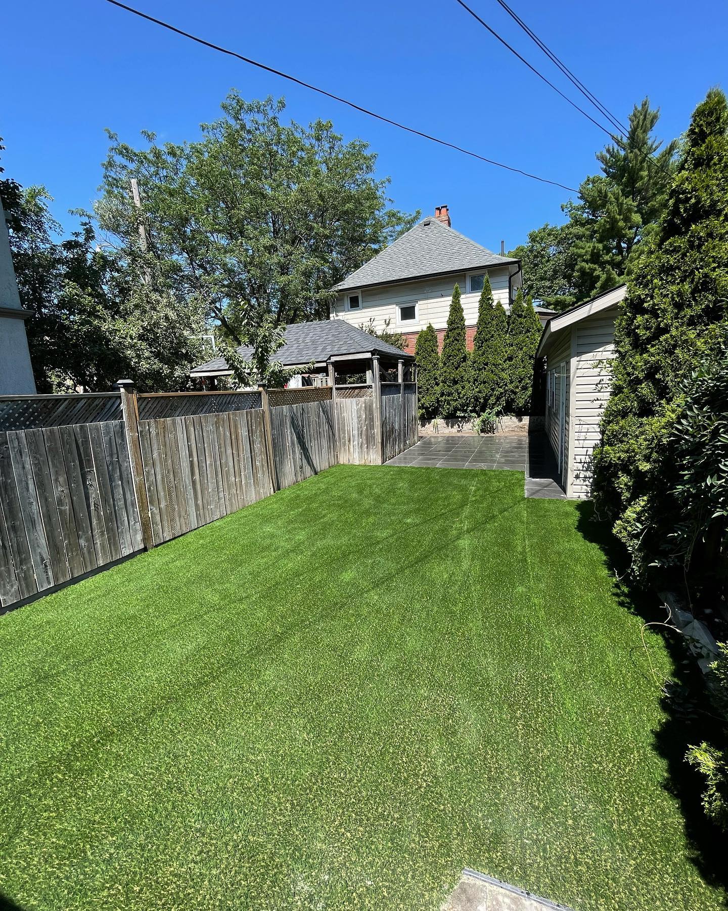 Some serious before & afters on this rental property. Zero maintenance means less upkeep for owners and a win win for tenants. Upgrade your space today and #nevermowagain! 🌱