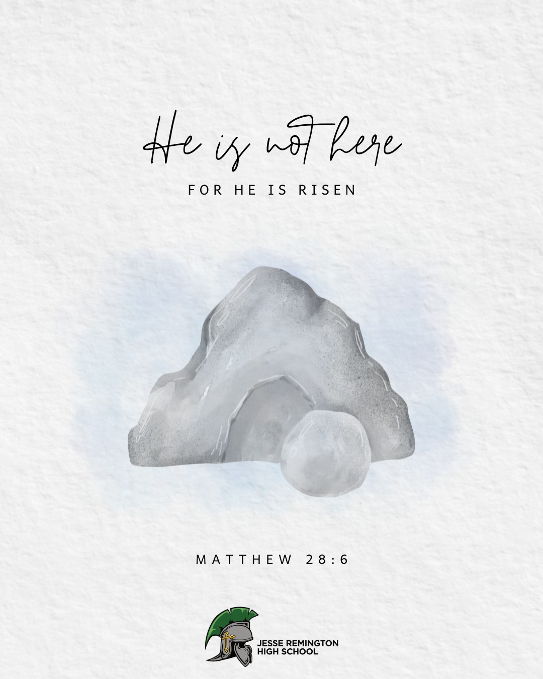 He is risen! ✝️ Wishing our Jesse Remington High School families a joyful and blessed Easter filled with hope, renewal, and celebration of Christ’s love.
