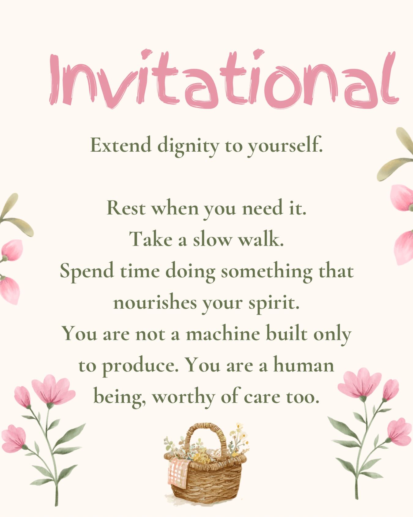 You are a human being, worthy of care too.
#SundayInvitation #FloralAimé #PetalsOfPurpose