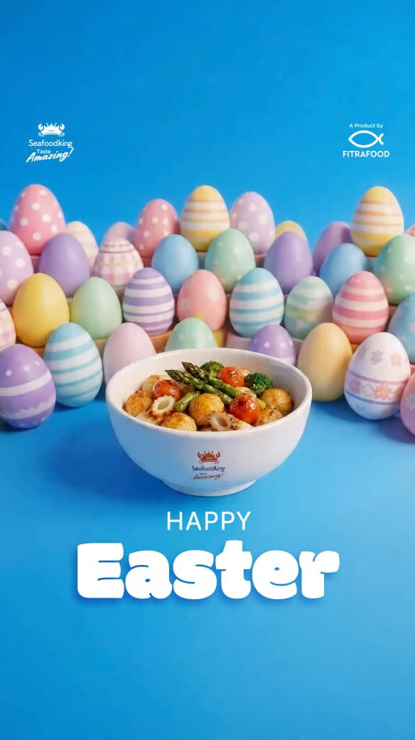 Happy Easter, buat Moms yang merayakan! 🐰
Semoga Moms dan keluarga selalu diliputi sukacita, kedamaian, dan kebahagiaan yang Amazing!
#Greetings
#Seafoodking #Fitrafood