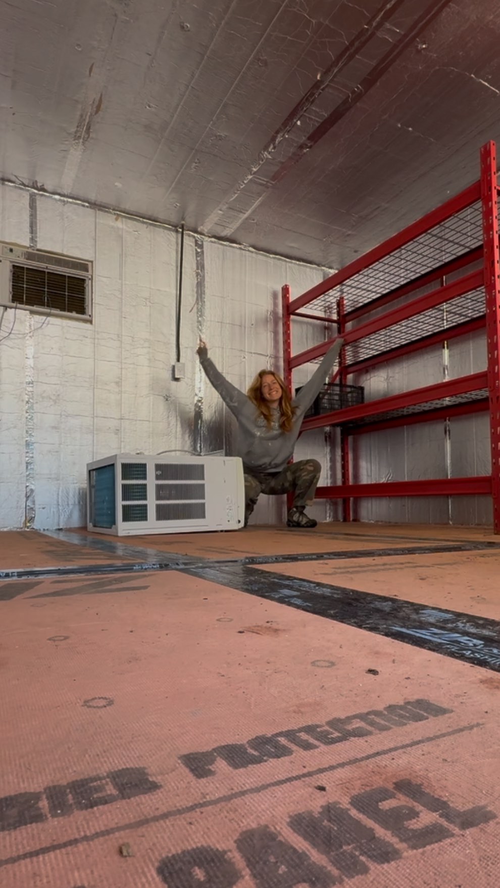 Walk in ✅… on to the next project! Watch till the end for the final reveal 💫3x the space, 3x the juice and veg! Feels SO big and have been thinking how I can sneak a couch in here for the summer 😉 so thrilled to have my ~first~ ever walk in fridge, feels like I’m ✨dreaming 💭 so many exciting things coming 🔜