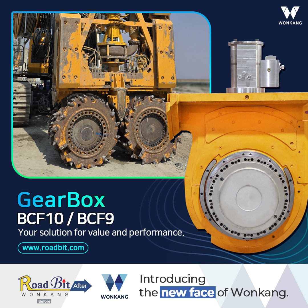 GearBox ( BCF10 / BCF9 )
Your solution for value and performance.
www.roadbit.com
#Diaphragmwall #Slurrywall #trenchcutter #BC30 #BC32 #BC35 #BC40 #cutterteeth #gearbox #mudpump #korea #wonkang #roadbit #cuttingwheel #BCF10 #BCF9 #spareparts #Mechanicalseals #Damper #Gearing #Complete #Assembly #roadheader #pick #tunneling #1500mm #bearing