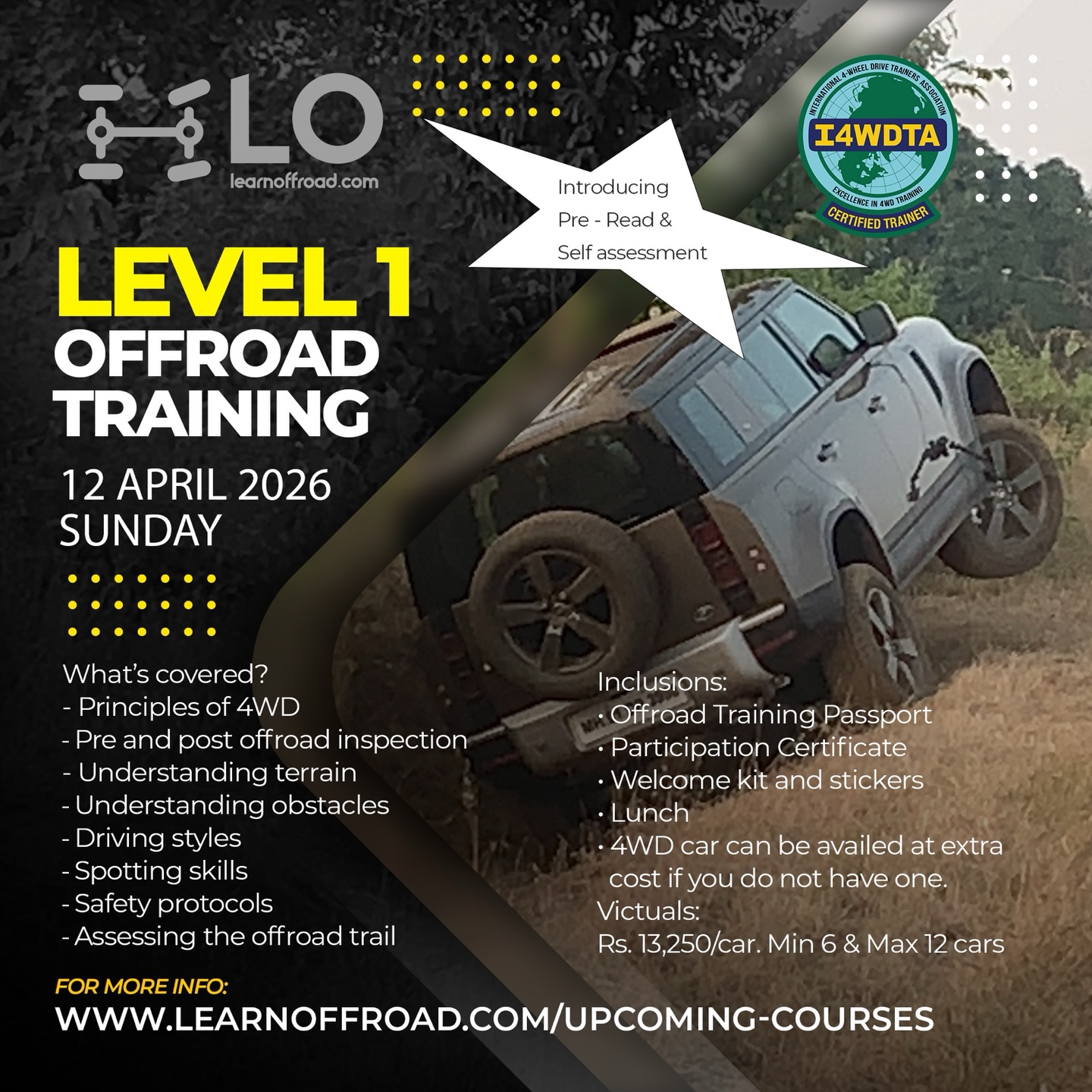 Ready to conquer the wild? 🌍 Get behind the wheel and master the art of offroading with our expert-led training sessions. Whether you’re a weekend warrior or a thrill-seeker looking to elevate your skills, our training is designed just for you! 🚙💨
Key Takeaways:
Master challenging terrains with confidence
Protect your vehicle from unnecessary damage
Boost your offroading knowledge and skills
It’s not just about the drive—it’s about the journey. Are you ready? 🌟
#OffroadAdventure #LearnOffroad #OffroadTraining #ExploreTheUnknown #thar fortuner jimny marutijimny endeavour defender mahindrascorpion scorpion landroverdefender defender110 offroadtraining offroadjunkie offroadschool offroadinstructor offroadacademy tharroxx