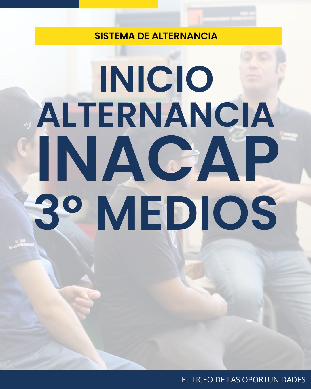 📣 Atención familias de 3° Medio A y C
Informamos el inicio de las clases prácticas de alternancia educativa en INACAP Sede Renca, una experiencia clave para fortalecer la formación técnico-profesional de nuestras y nuestros estudiantes.
📍 Lugar: INACAP Sede Renca, Bravo de Saravia 2980
📅 Cuándo: Todos los lunes de cada semana de taller
🕣 Presentación: 08:50 hrs
🕘 Inicio: 09:00 hrs
🕧 Término: 12:30 hrs
⚠️ Importante:
Los estudiantes no deben pasar por el Liceo en la mañana.
Deben llegar directamente a INACAP.
Al finalizar, regresan directo a sus hogares.
✅ Asistencia obligatoria con:
Cédula de identidad
Zapatos de seguridad
EPP
Vestimenta adecuada según especialidad
🍎 El Liceo entregará colación durante la jornada.
Esta experiencia permitirá que, al finalizar el ciclo, las y los estudiantes accedan a una certificación que fortalece su perfil de egreso.
Agradecemos el apoyo de cada familia en la puntualidad y en la preparación de sus estudiantes 💙⚙️
Liceo Industrial de Recoleta
El liceo de las oportunidades
