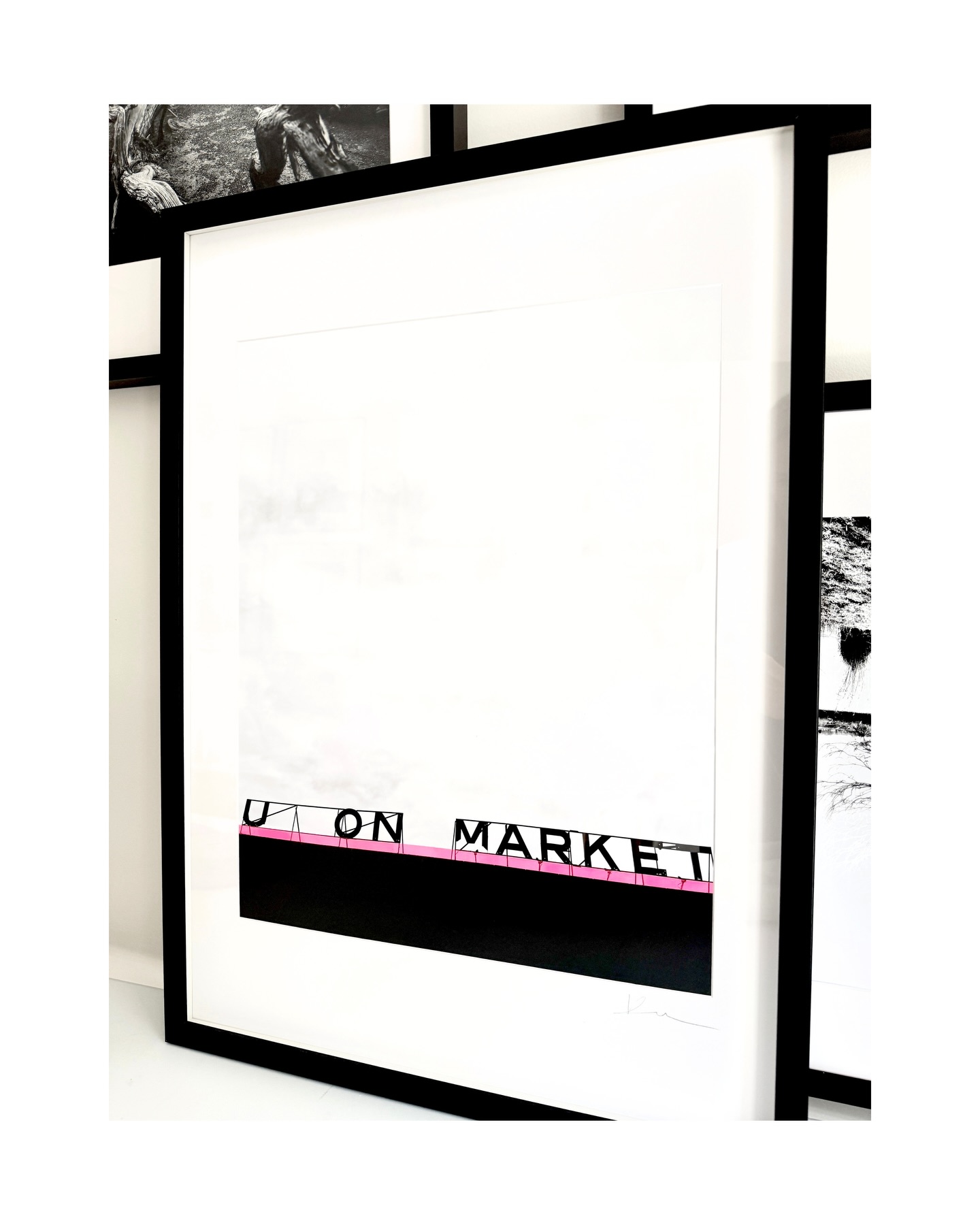 It’s custom! ‘State of Union Market’ prints - just restocked at Shop Made in DC Union Market. I found an even brighter neon pink paint too! 🩷 Also just dropped off a huge custom version of this print to another customer. 👊🏼