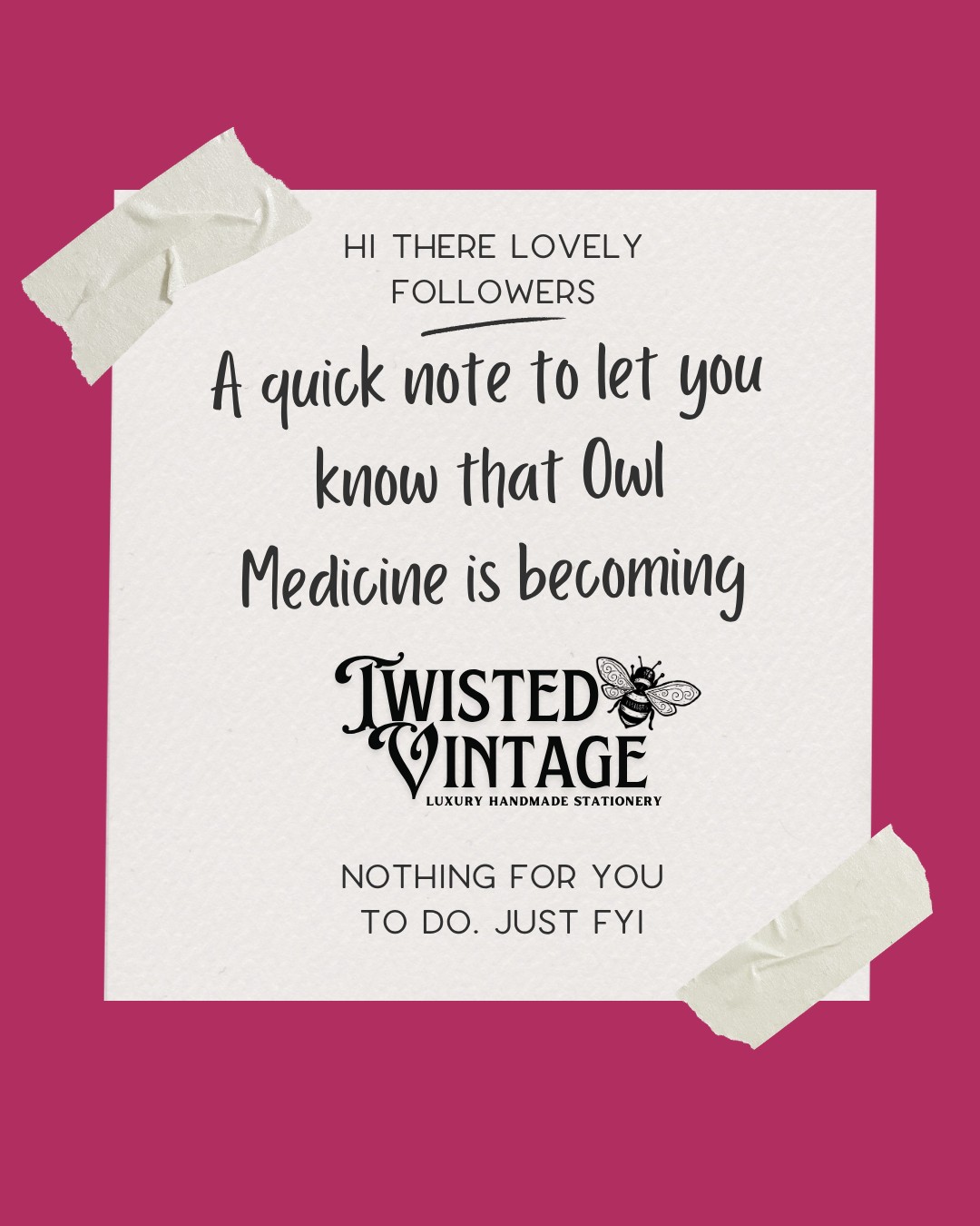 Hi, all - Just a quick note that over the coming weeks, I'll be updating all my socials to Twisted Vintage luxury handmade stationery, starting with Instagram. I'll share my process, behind-the-scenes details, and other things that go into making my limited-run, upcycled fountain pen journals. I hope you stay with me; I get it if that's not your scene, so thanks for being here along the way if this is where we part ways! ❤️
All the best! Toni
#fountainpenfriendly #fountainpenpaper #fountainpencommunity #luxurystationery #handmadejournal