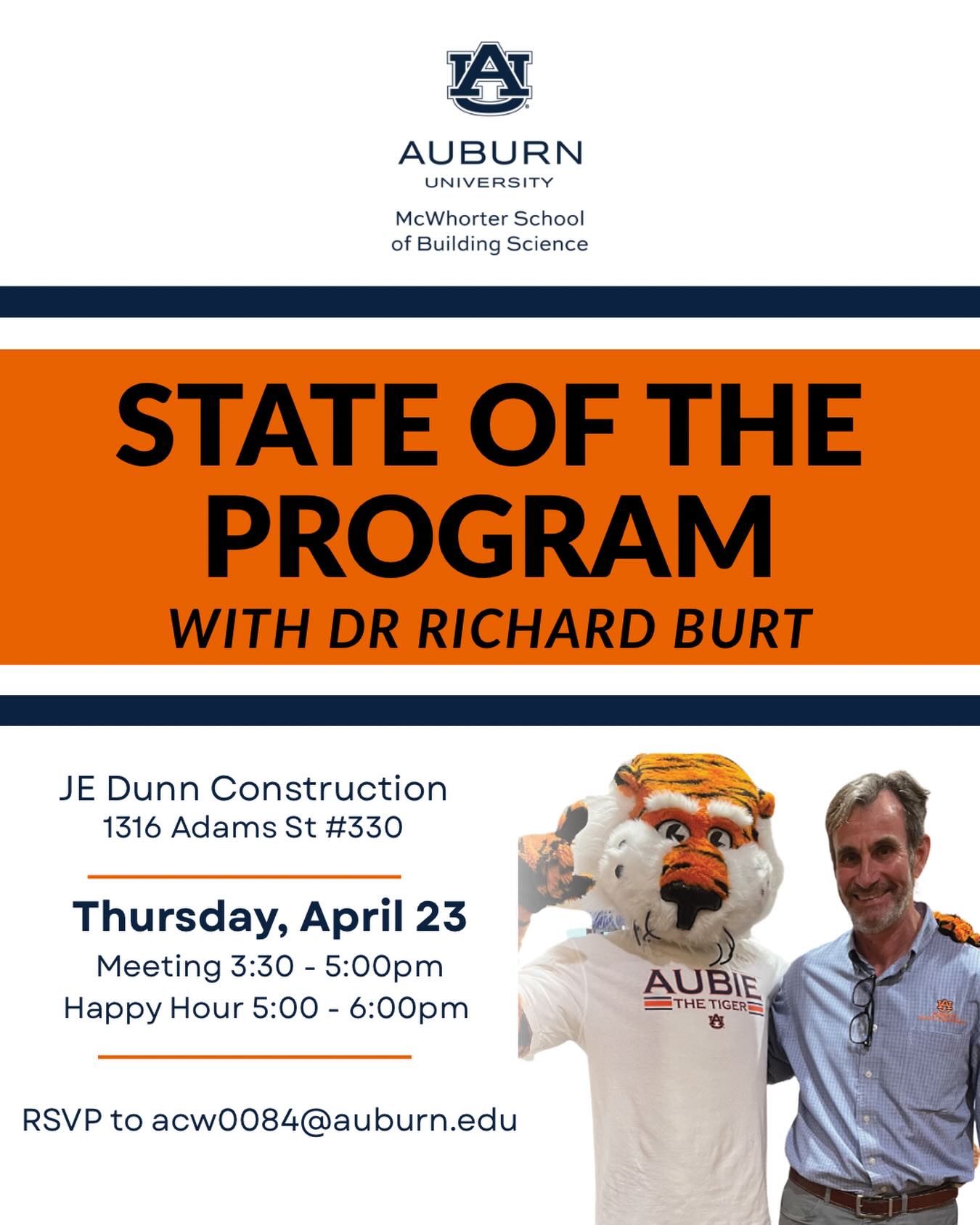 The fun doesn’t stop with the final putt! ⛳️ Join us *after your day at our golf tournament* for a special evening with the McWhorter School of Building Science as Dr. Richard Burt shares the latest updates. After the listening session, stick around for a happy hour and enjoy connecting with fellow alumni.
‼️Golf tournament registration closes in SIX days‼️