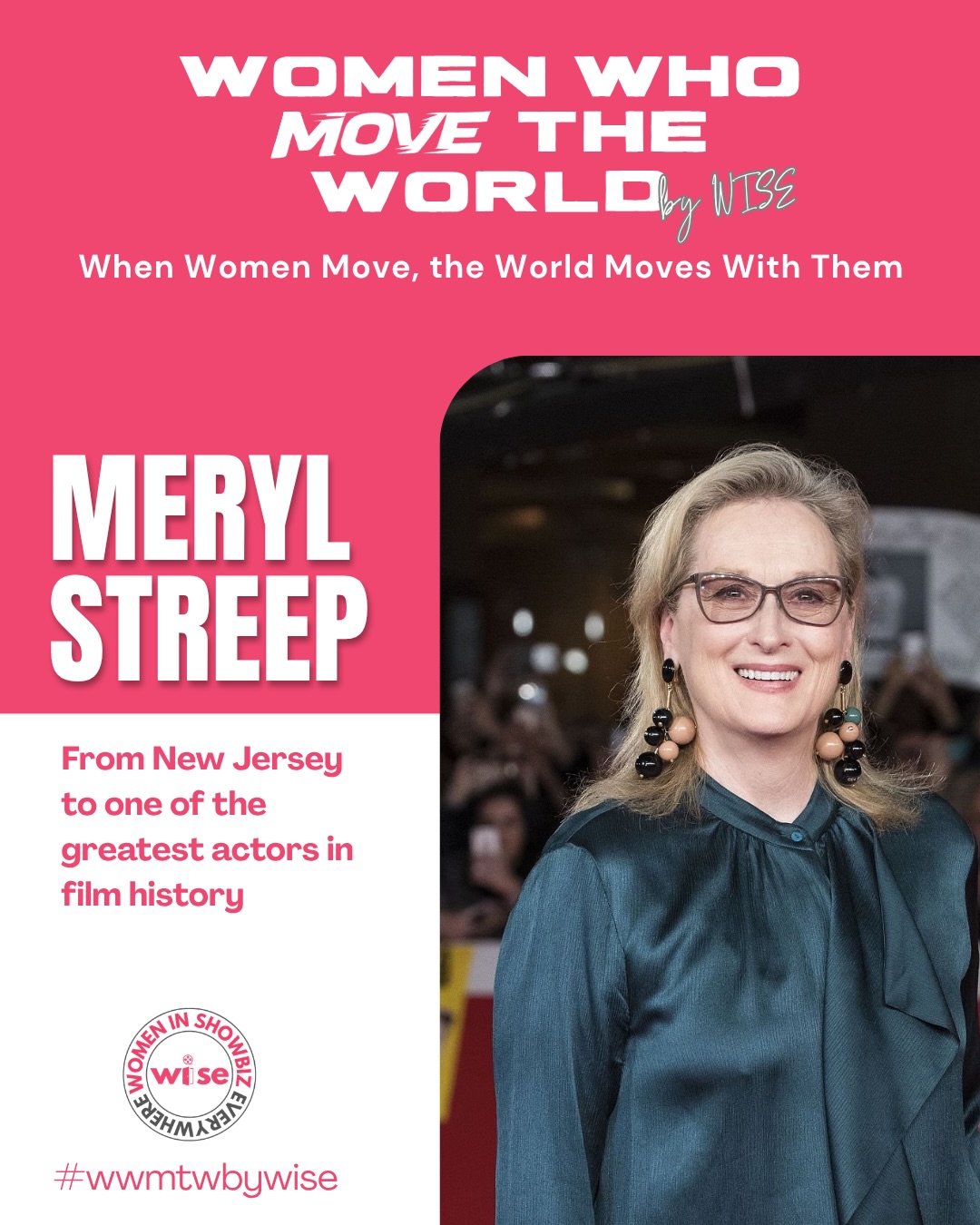 Women Who Move the World 🌍
We couldn’t think of a better woman in showbiz to close out Women’s History Month than THE film icon herself - MERYL STREEP. 🩷
From New Jersey to the pinnacle of Hollywood —
Meryl Streep is the definition of timeless excellence.
With 21 Academy Award nominations, three Oscars, and a career that has redefined performance, she has shaped not just film — but culture itself.
From The Devil Wears Prada to The Bridges of Madison County, her characters transcend generations, leaving an imprint that endures.
Her range is unmatched.
Her voice, unmistakable.
Her legacy, ever-evolving.
At WISE — Women in Showbiz Everywhere, we celebrate women like Meryl Streep, whose artistry and influence continue to move the world forward.
✨ Because when women move forward, the world moves with them.
“That’s all.” 😉
#WomenWhoMoveTheWorld #WomenInShowbizEverywhere #MerylStreep #FilmIcon #WomenInFilm
