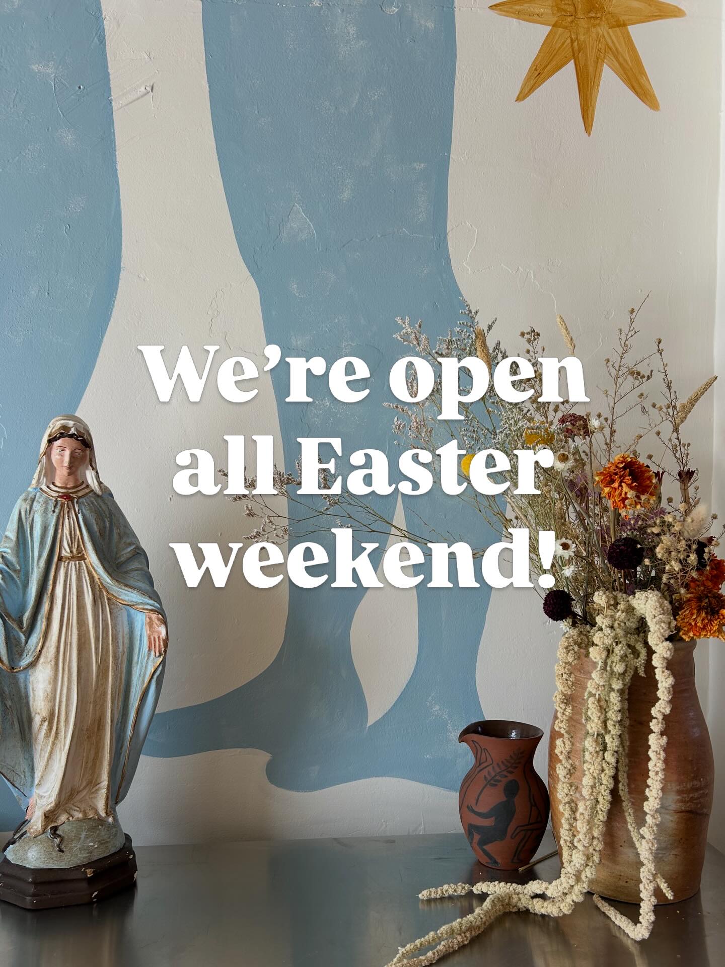 We’ll be open each day from 11am over the Easter weekend. And a HUGE thank you to everyone who has popped in since our own resurrection - it means a lot to us 🥰 There would be no Vinci’s without you guys!