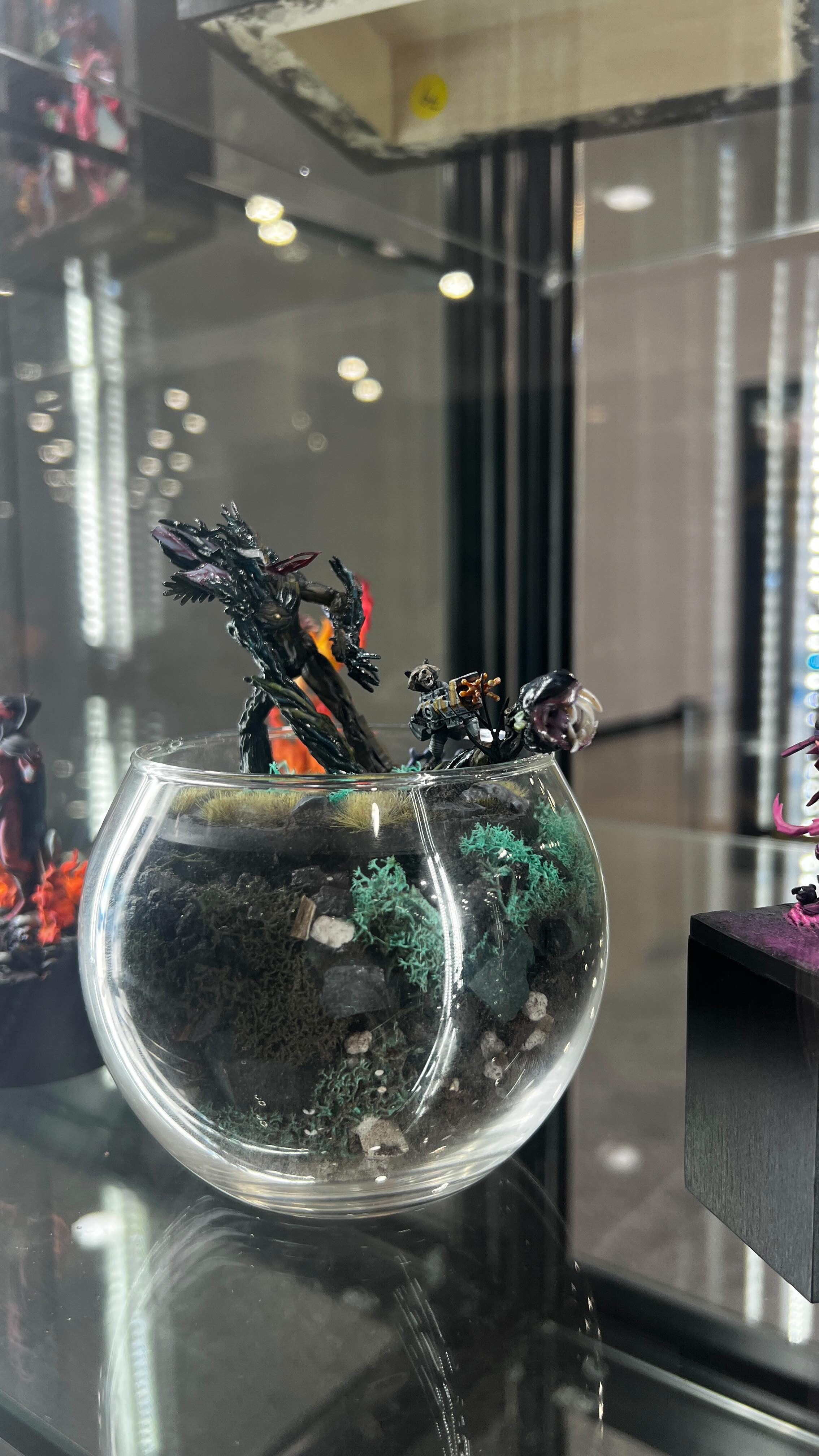 The process of making “We Are Venom” - my first entry into Marvel Crisis Protocol’s painting competition at Adepticon. I’ve been saying I’d enter this display case every year since I started tagging along with Collier and finally did. This Venomized Groot + Rocket was my first ever miniature I painted and did some cool conversions with random bits of plastic and hot glue. No awards, but I’m excited to improve and have some cool ideas for next year ✨💀🐙