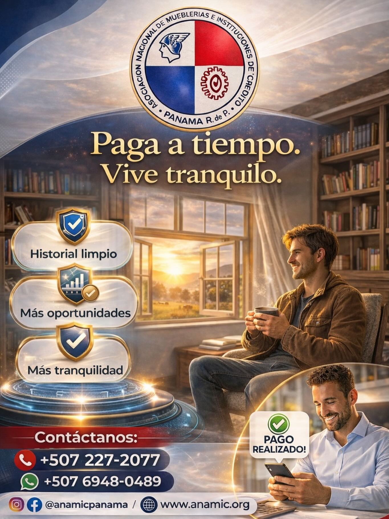 “No tengo plata ahora, después pago.”
Todos hemos estado ahí. Pero la verdad es que cada vez que posponés un pago, te cierras una puerta sin darte cuenta.
La buena noticia: nunca es tarde para empezar a construir tu tranquilidad financiera. Un paso a la vez. Un pago a la vez.
¿Hablamos? Estamos para ayudarte.
📲 +507 6948-0489
#ANAMIC #FinanzasReales #Panamá