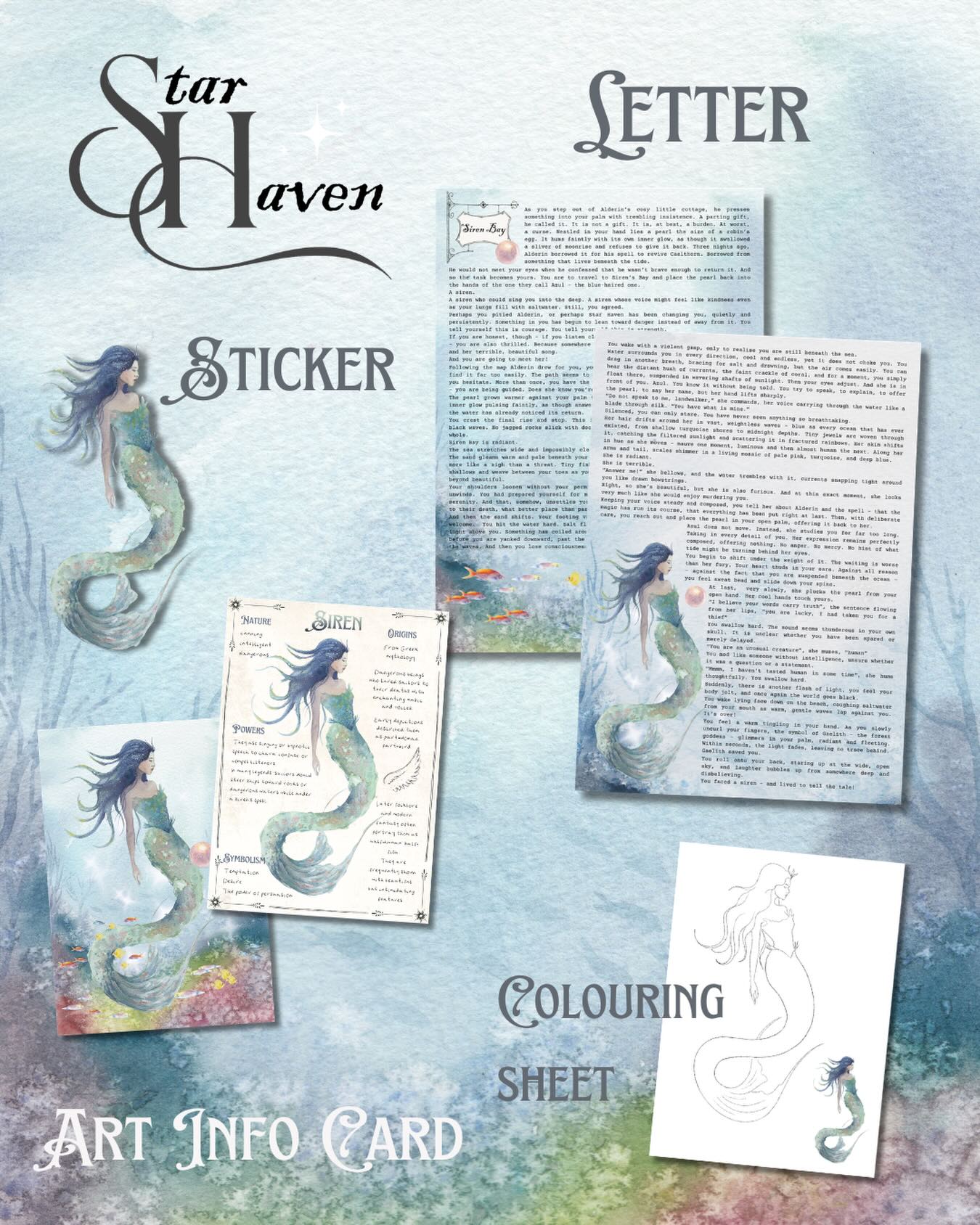 This monthās letter is all about a visit to a siren! #patreoncreator #mythsandlegends #cosyfantasy #thewanderingquill