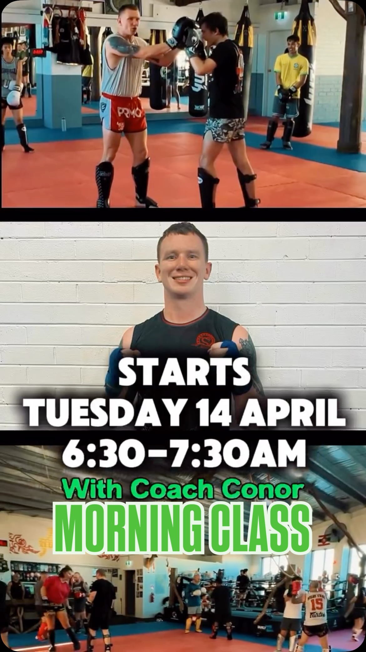 Muay Thai Morning Class is back! Starting next Tuesday 14th April 6:30-7:30am.
With the sun rising earlier now that daylight savings have ended, start your day off feeling fit and energised!
Coach Conor an experienced Muay Thai Coach & Fighter, Strength & Conditioning fitness coach will help bring the best out in you.
Members - Book in your spot
Trials & casual pass bookings welcome, suitable for all levels
🗓️Tuesday 14th April, then every Tuesday ongoing
⏰6:30am - 7:30am
📍Sukhari Muay Thai
📱Book via website