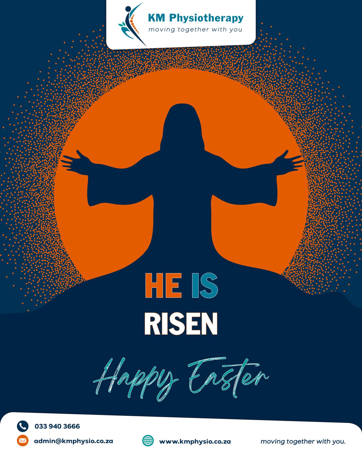 Kae-Motion Physio would like to wish everyone a blessed, safe and peaceful Easter! ๐โ๏ธโช๏ธ๐ซ
Donโt work through the pain, let Kae-Motion Physio help you!โบ๏ธ
๐ 033 940 3666
๐ง admin@kmphysio.co.za
๐ www.kmphysio.co.za
โMoving together with you!โ๐โโ๏ธ
.
.
.
#kaemotionphysiotherapy #kaemotionphysio #physiotherapy #physiotherapist #health sportsinjury sportsmedicine southafrica exerciseismedicine hiltonsportsmedicine hiltonhealthcenter movingtogetherwithyou christ easter happyeaster