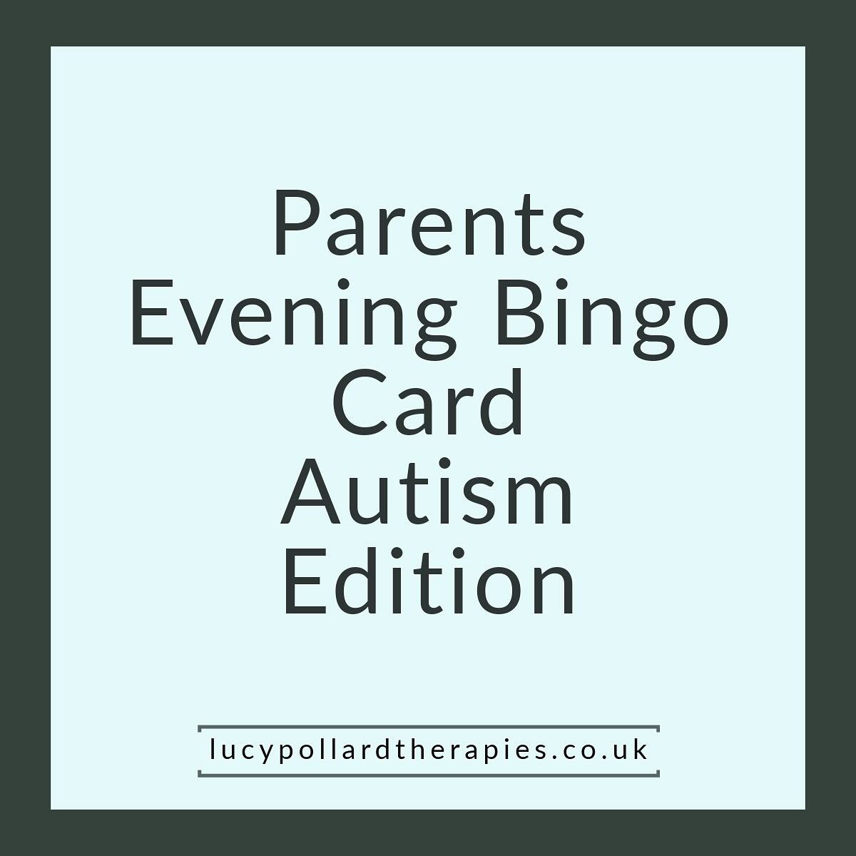 Parents Evening Bingo Card - Autism Edition
This is a lighthearted look at some of the things teachers might say about the autistic children in the class. A lot of them seem pretty harmless. But get a lot of them in one go and it sets off some alarm bells that might signify a lack of understanding about autism, and about what reasonable adjustments should look like.
This isn’t a post to bash teachers. It’s a post to highlight the lack of training that most teachers receive on special educational needs and disabilities. Many teachers fund their own training which is unfair.
If you notice these knowledge gaps in school, you can help to move things forward constructively by contacting the senior leadership team and asking them what whole school neurodiversity training they have received.
How many have you heard and what would you add?
Lucy Pollard Therapies